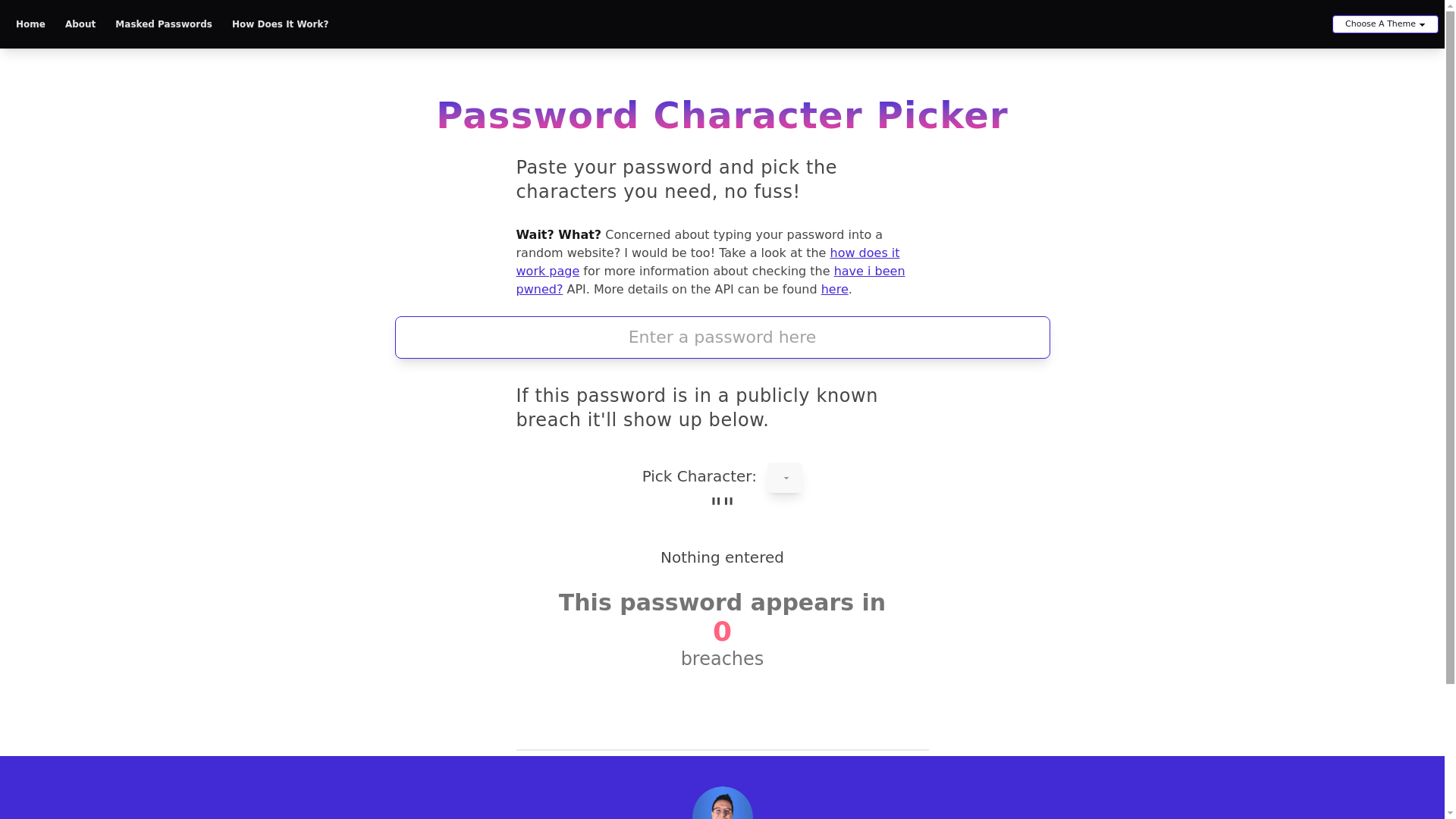 website screenshot of https://characters-from-password.pages.dev/