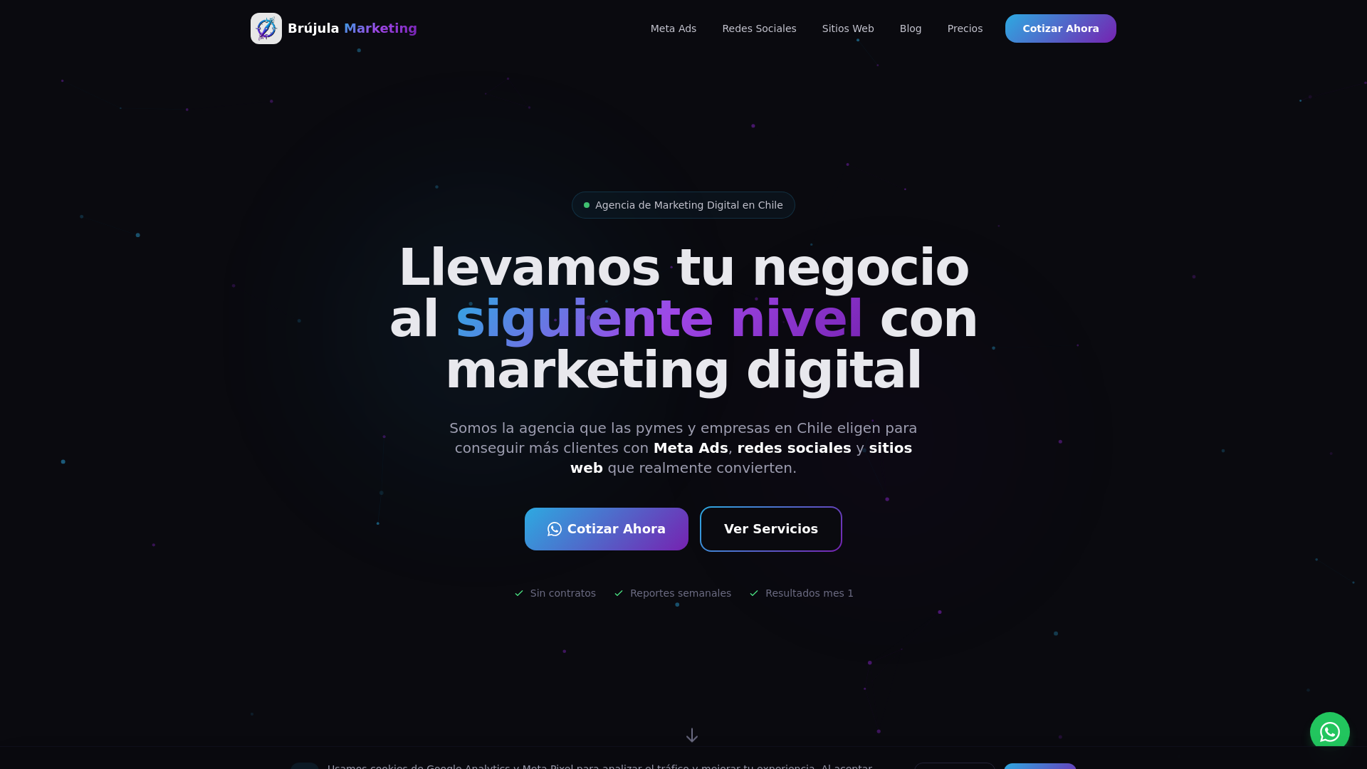 website screenshot of https://brujulamarketing-cl.pages.dev/