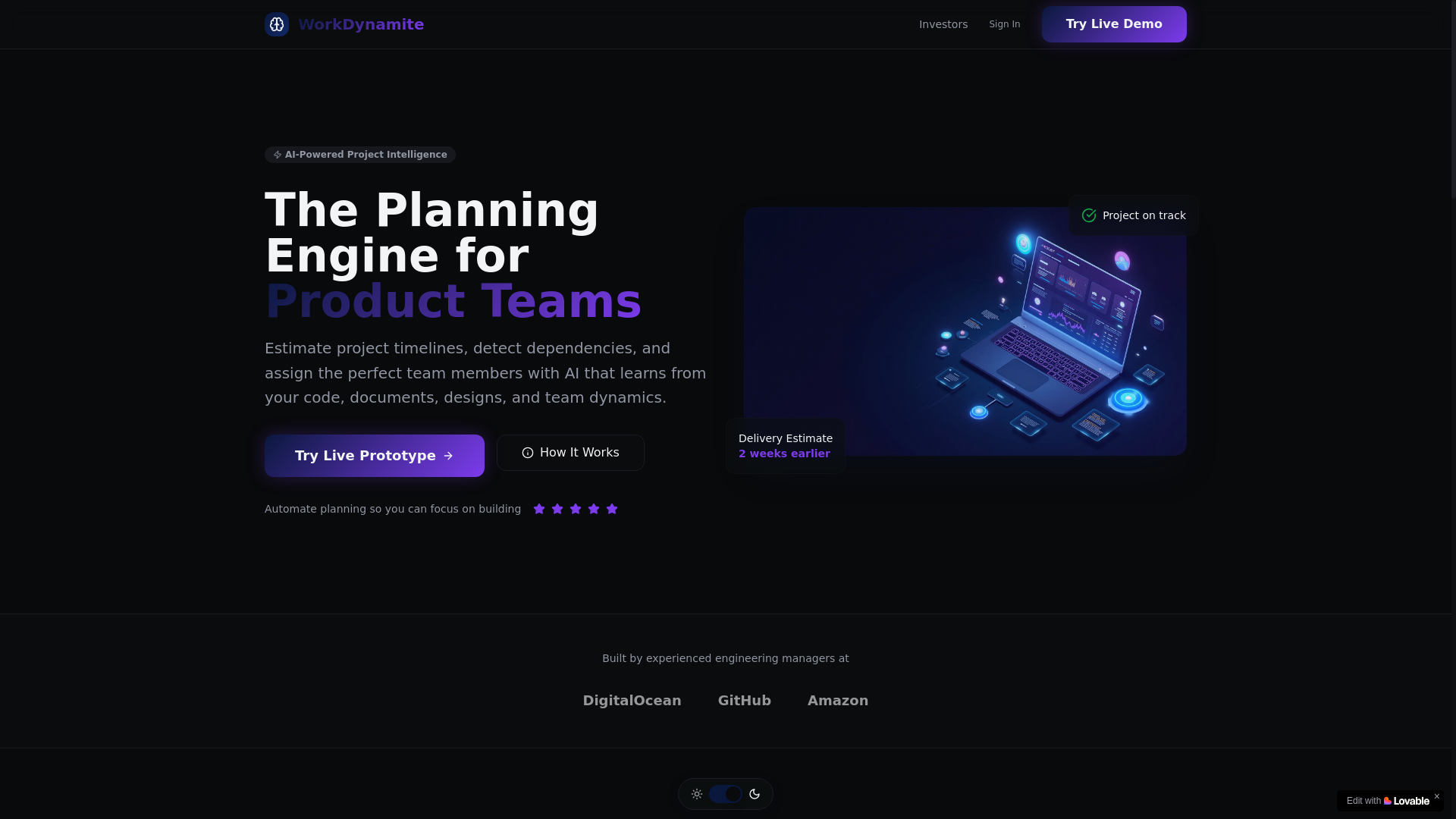 website screenshot of https://workdynamite.com/
