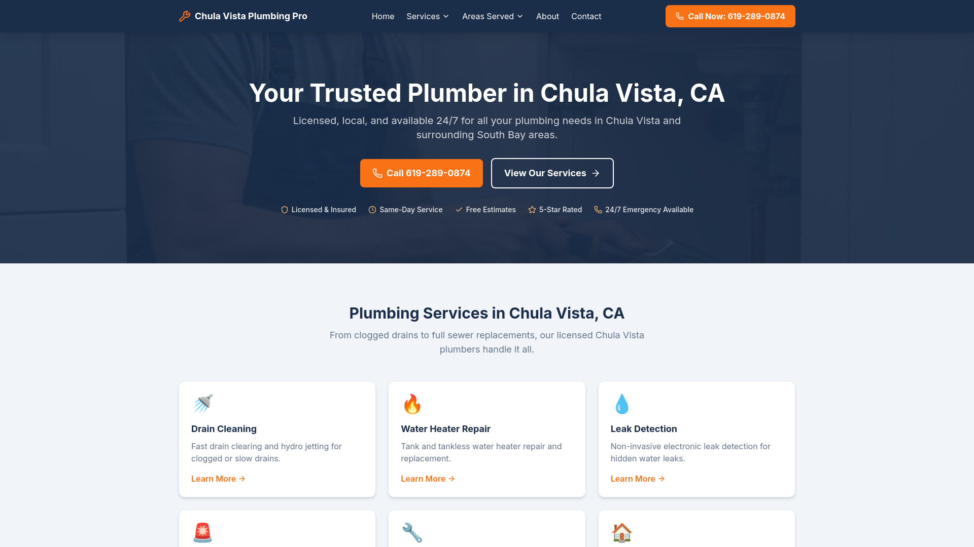 website screenshot of https://chulavistaplumbingpro.com/
