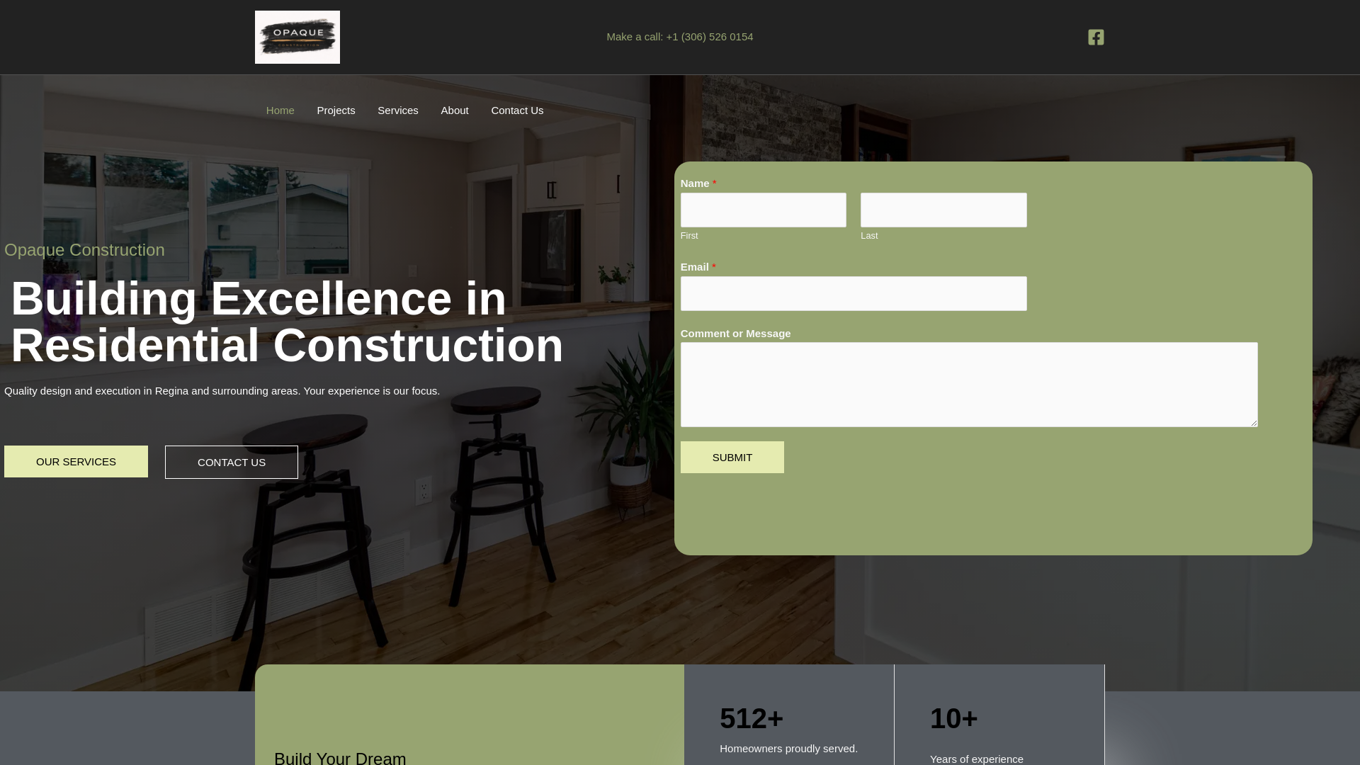 website screenshot of https://opaqueconstruction.ca/