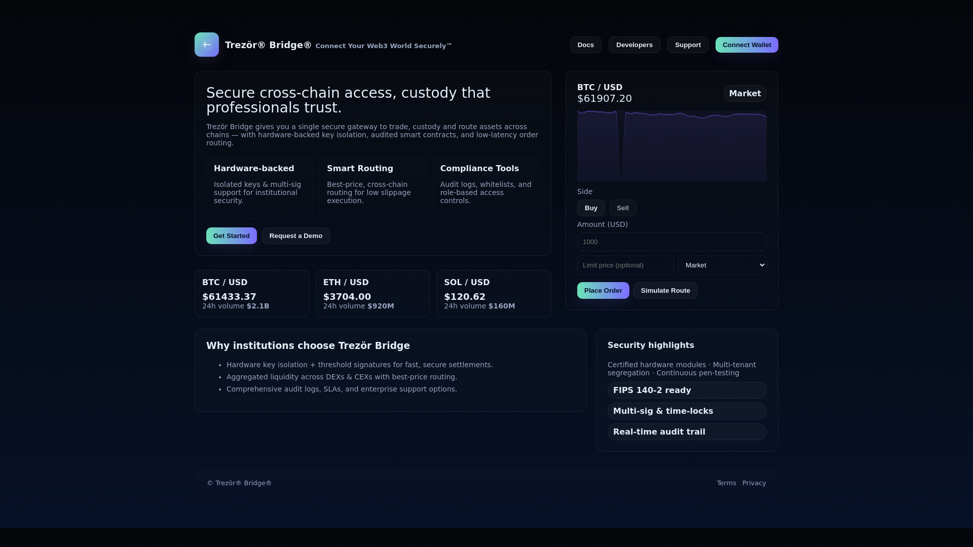 website screenshot of https://bridge-trazro.pages.dev