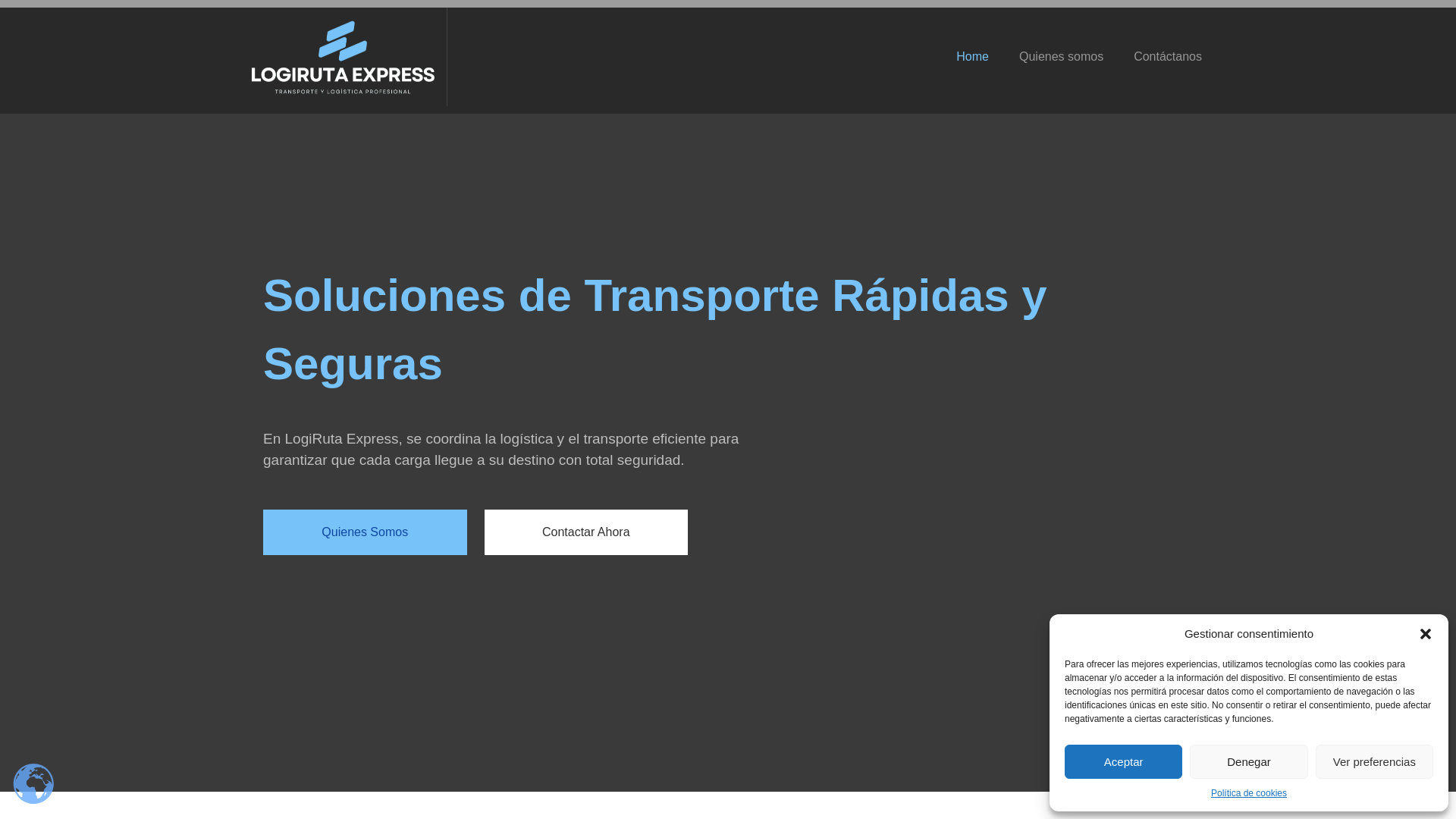 website screenshot of https://transportescaldes.com/
