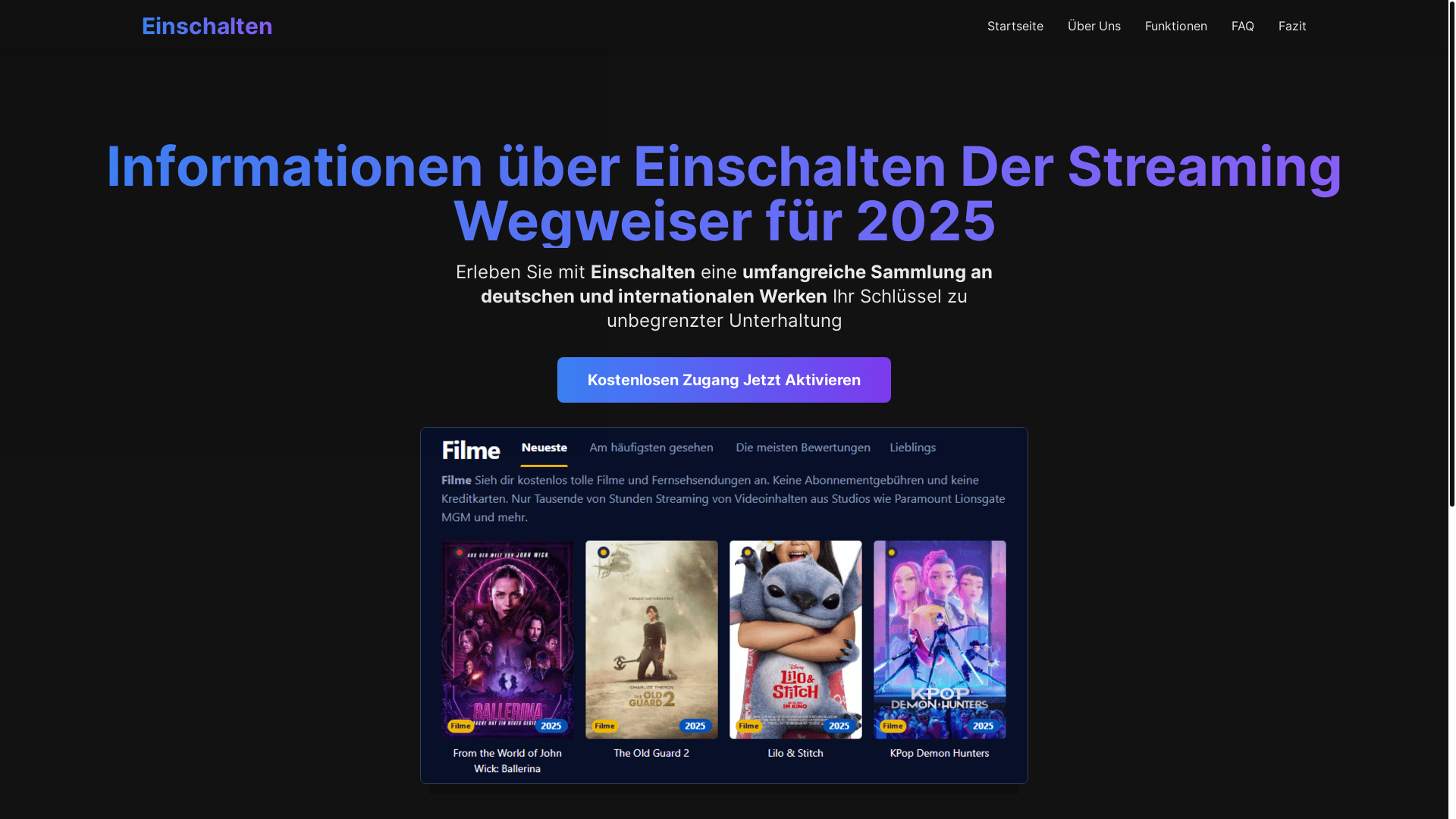 website screenshot of https://einschalten-c5n6.pages.dev/