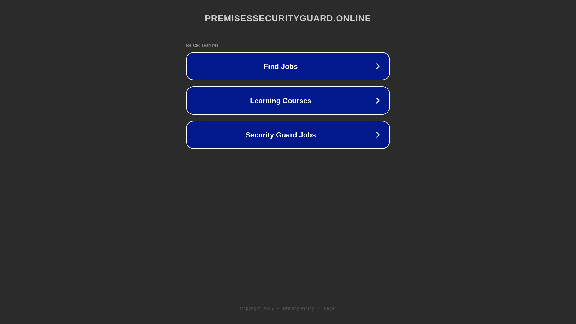 website screenshot of https://premisessecurityguard.online/
