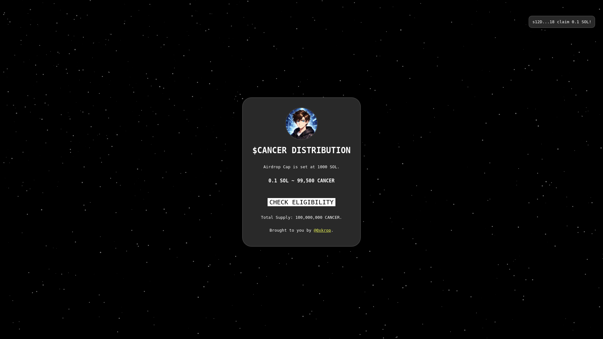 website screenshot of https://cancer-allocation.xyz/