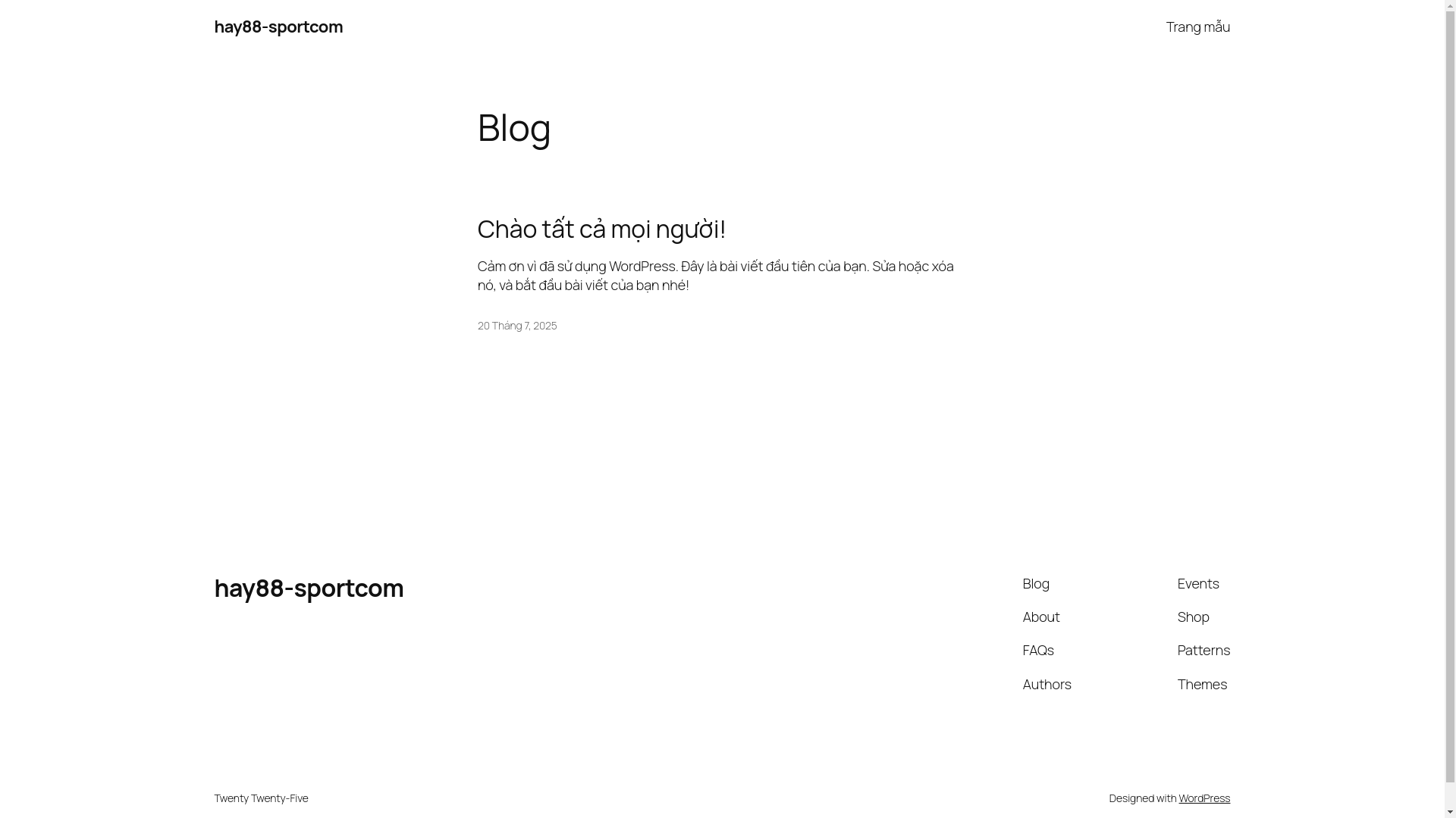 website screenshot of https://hay88-sport.com/