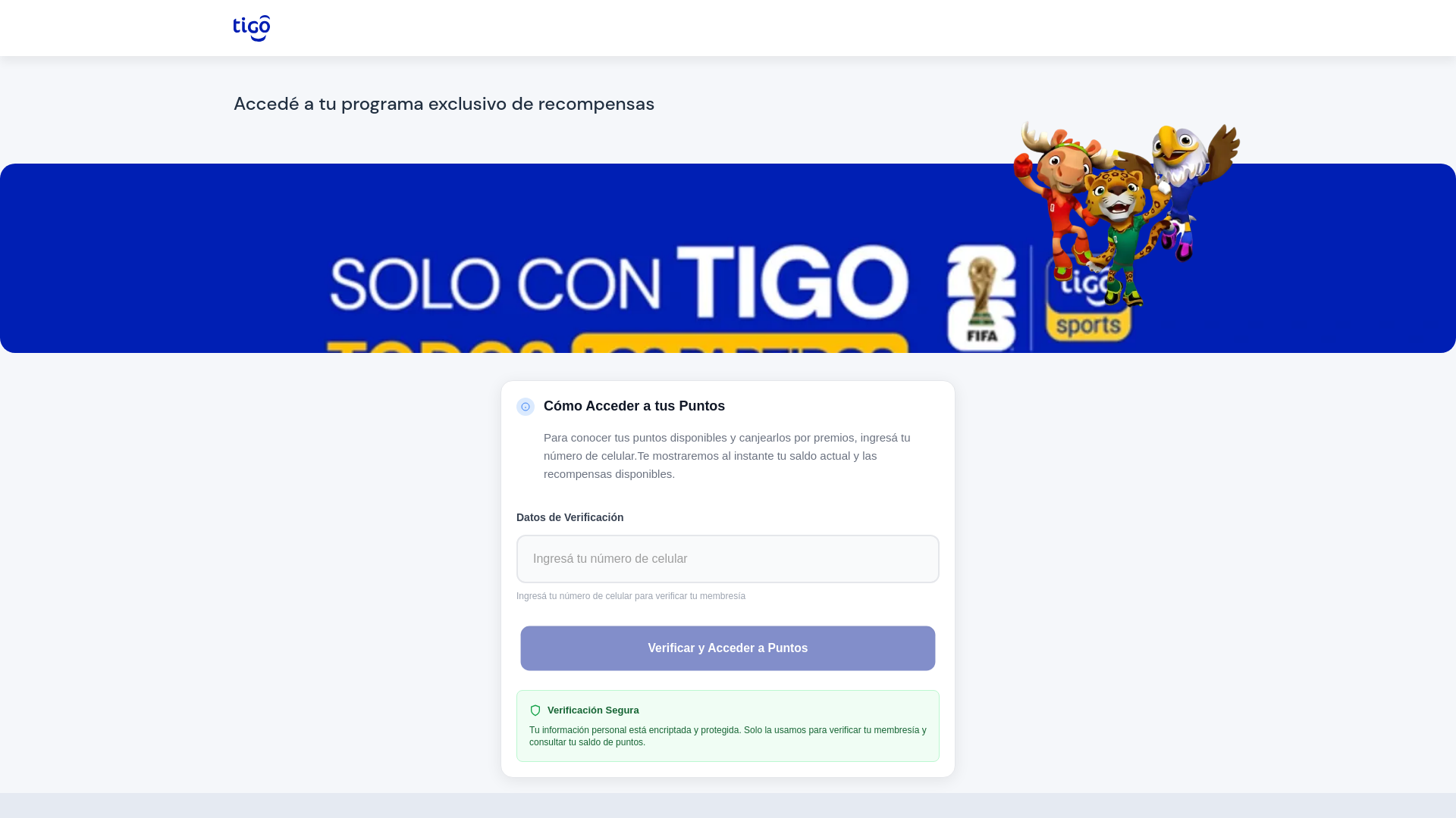 website screenshot of https://points-tigo.top