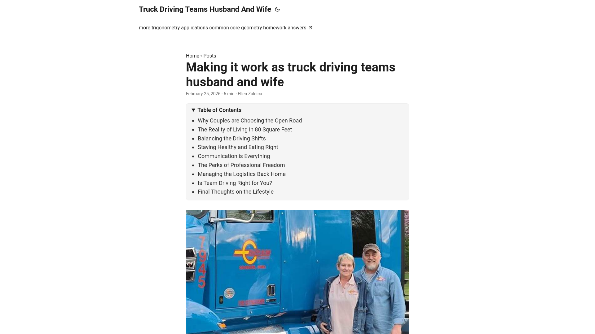 website screenshot of https://truck-driving-teams-husband-and-wife.pages.dev/