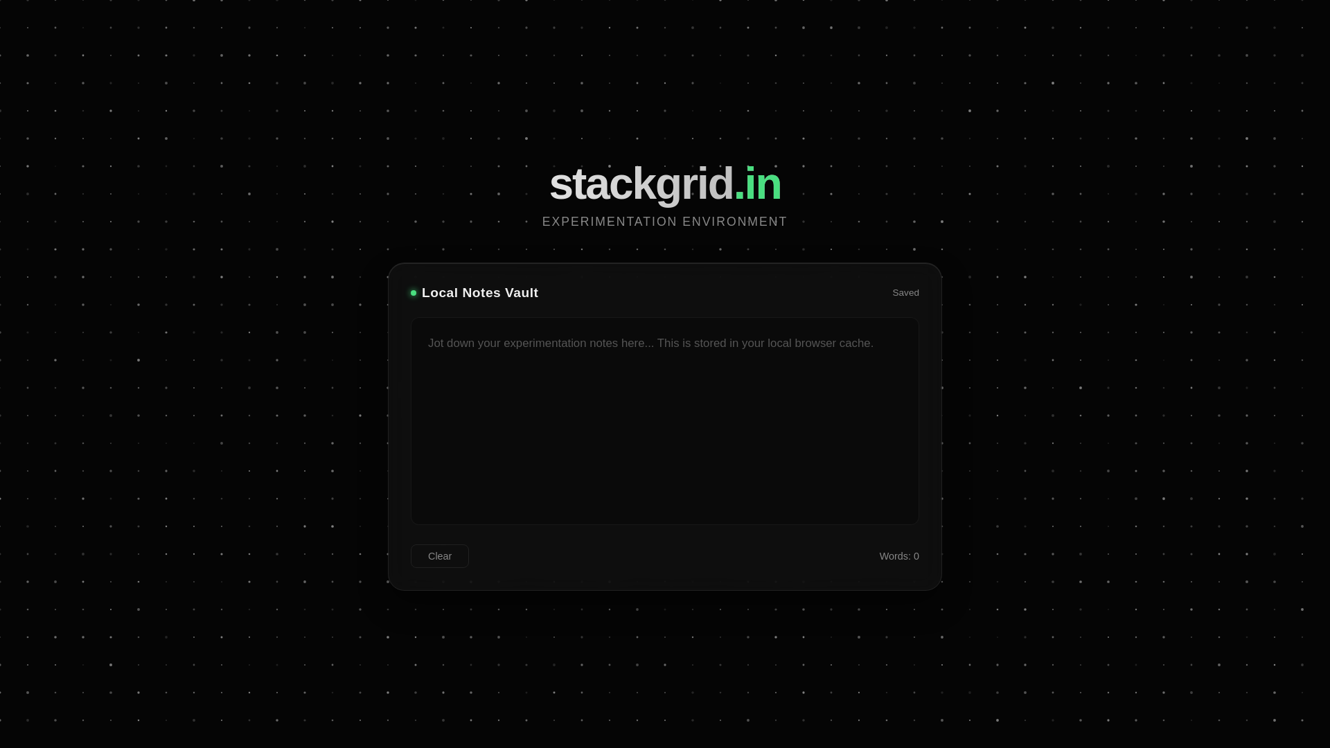 website screenshot of https://stackgrid.in/