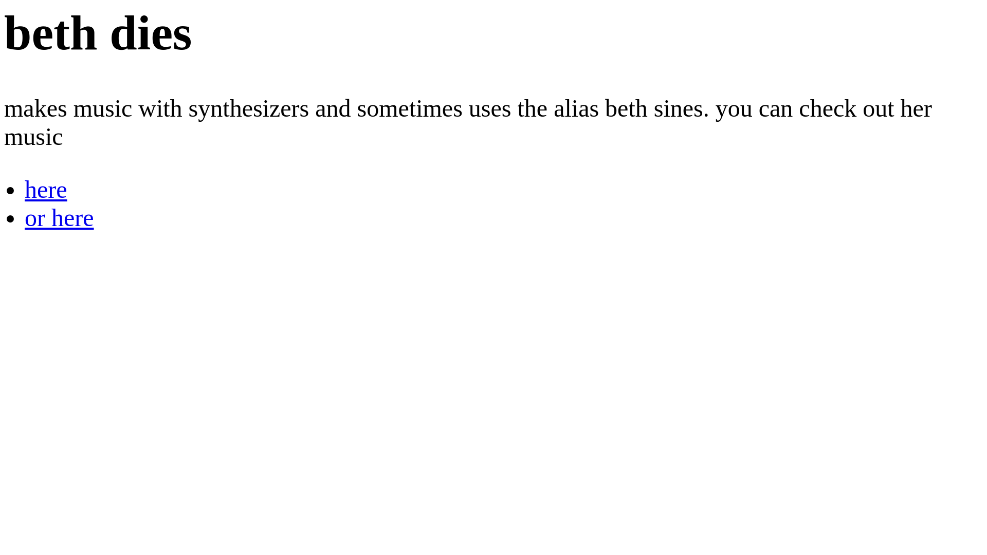 website screenshot of https://bethsines.com/