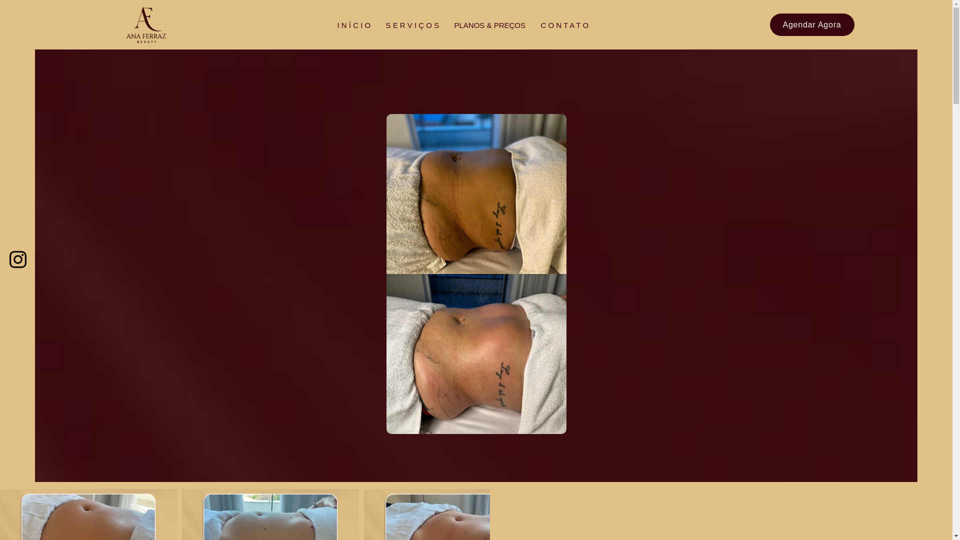 website screenshot of https://anaferrazbeauty.com.br/