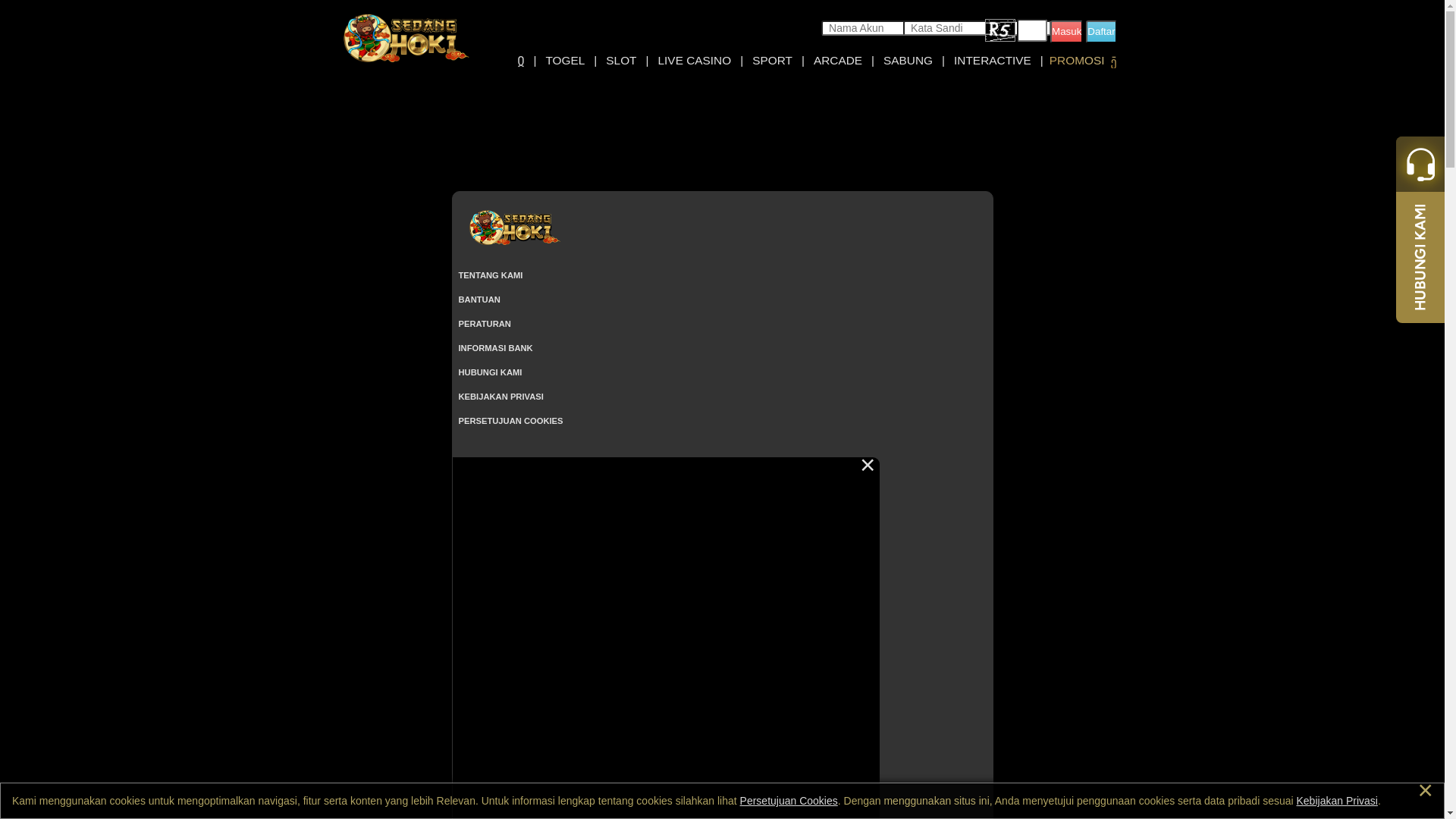 website screenshot of https://sedanghokiglobal.boats/