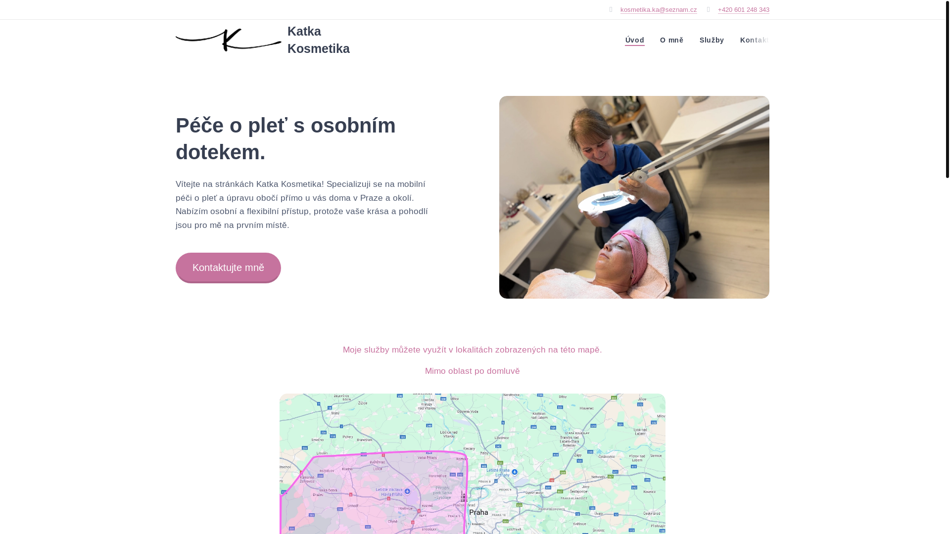 website screenshot of https://katkakosmetika.cz/