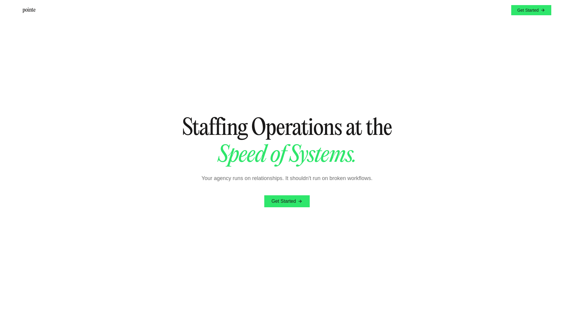 website screenshot of https://pointe.work/