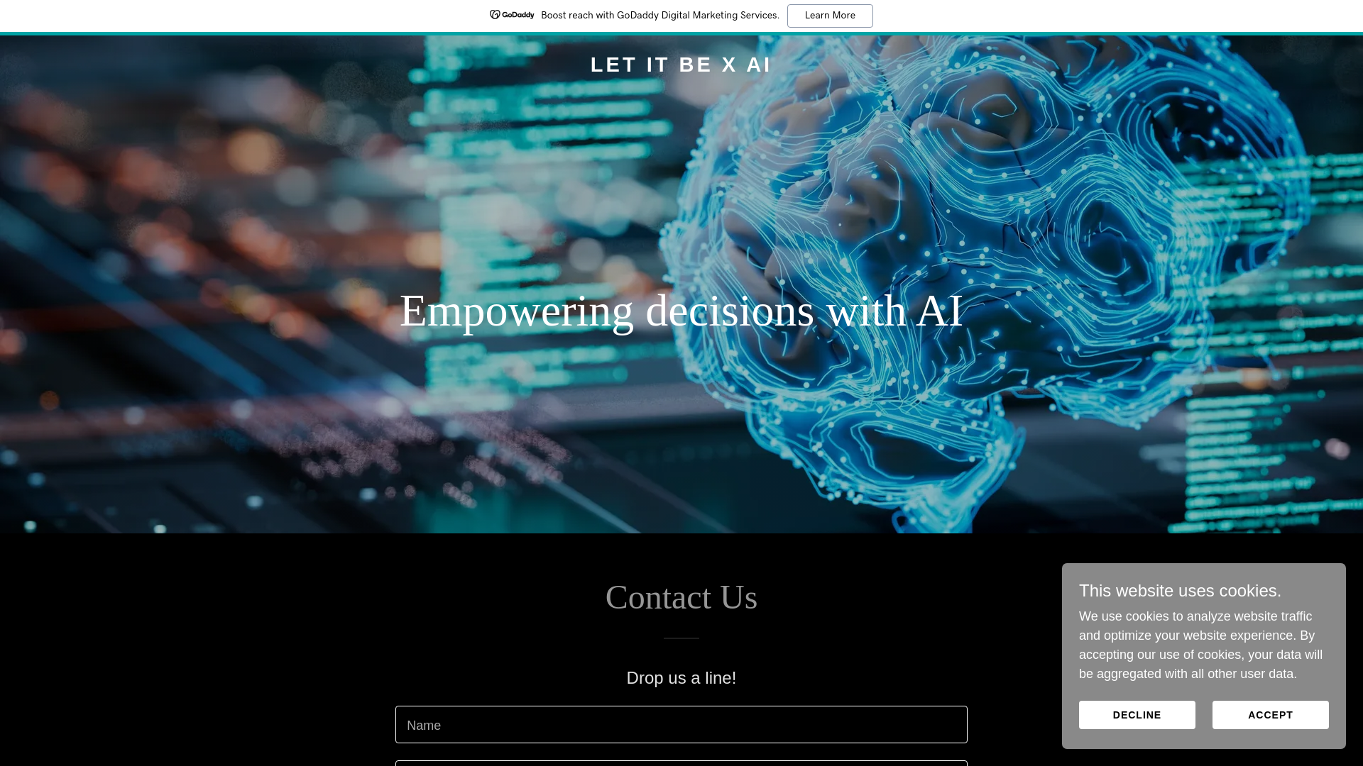 website screenshot of https://letitbexai.us/