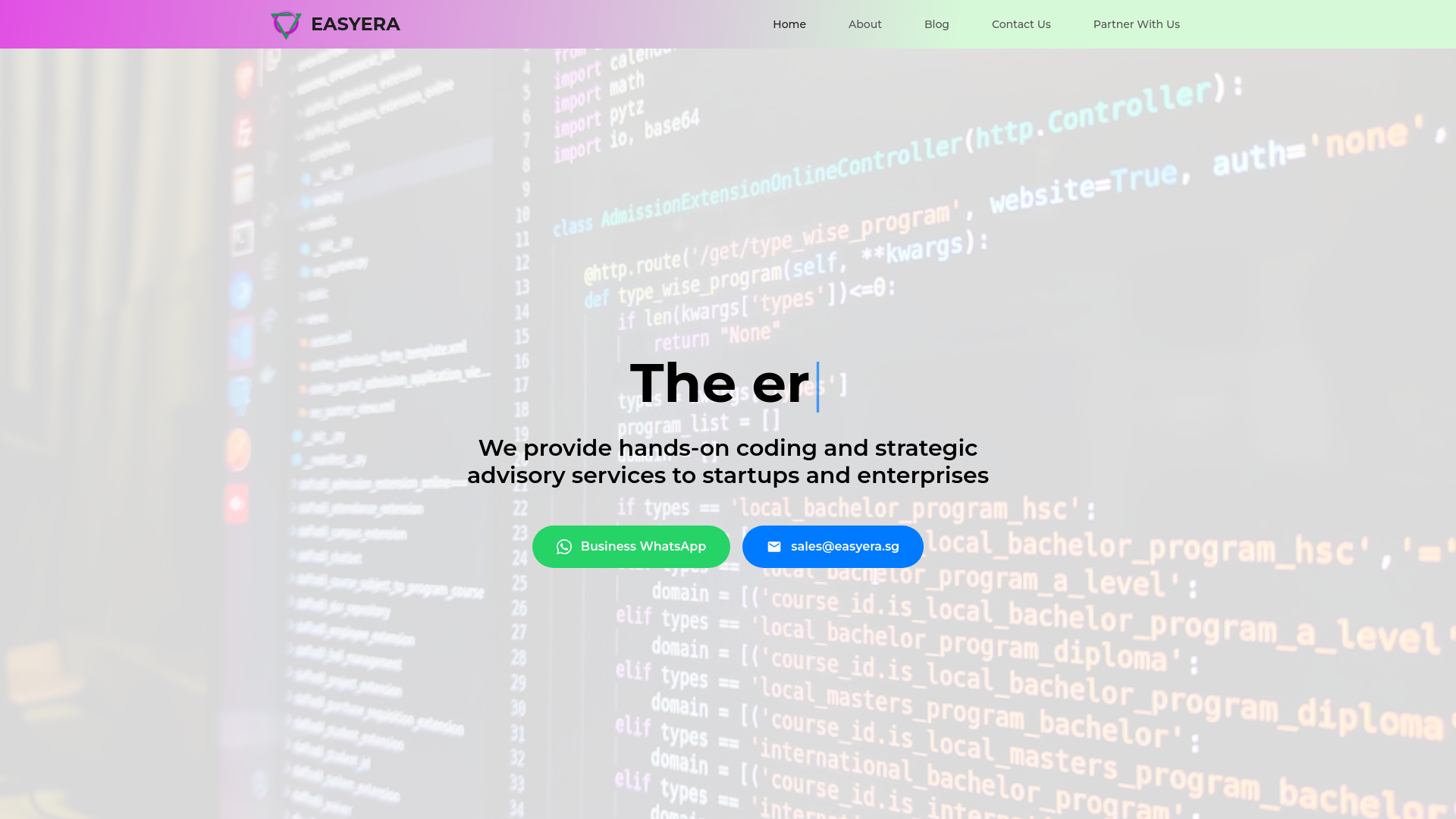 website screenshot of https://easyera-website.pages.dev/