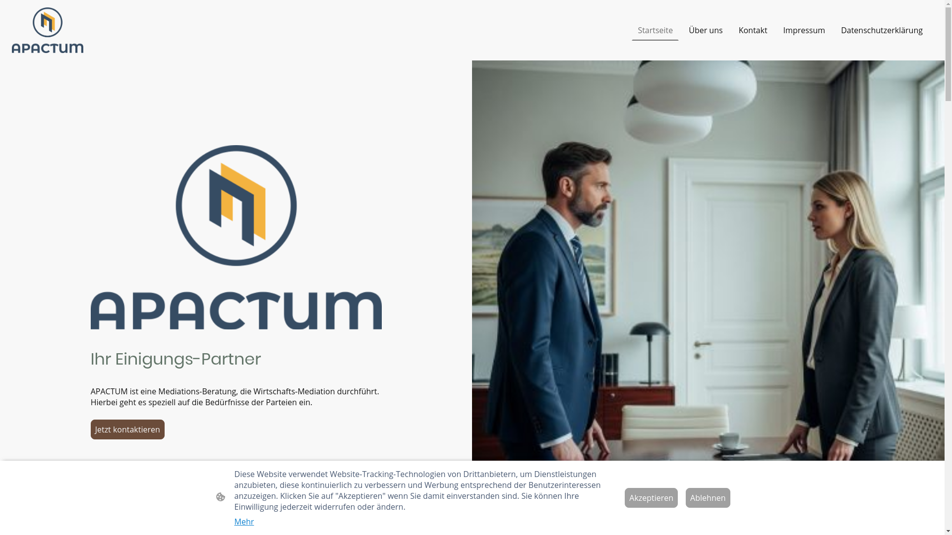 website screenshot of https://apactum.de/