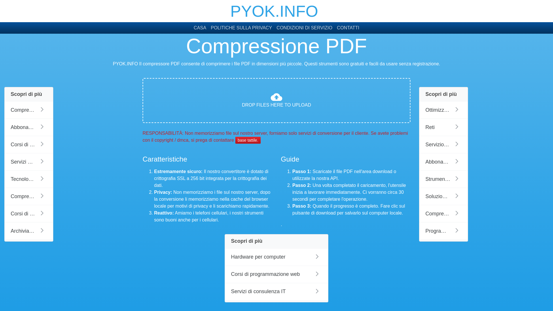website screenshot of https://compress.pyok.info/