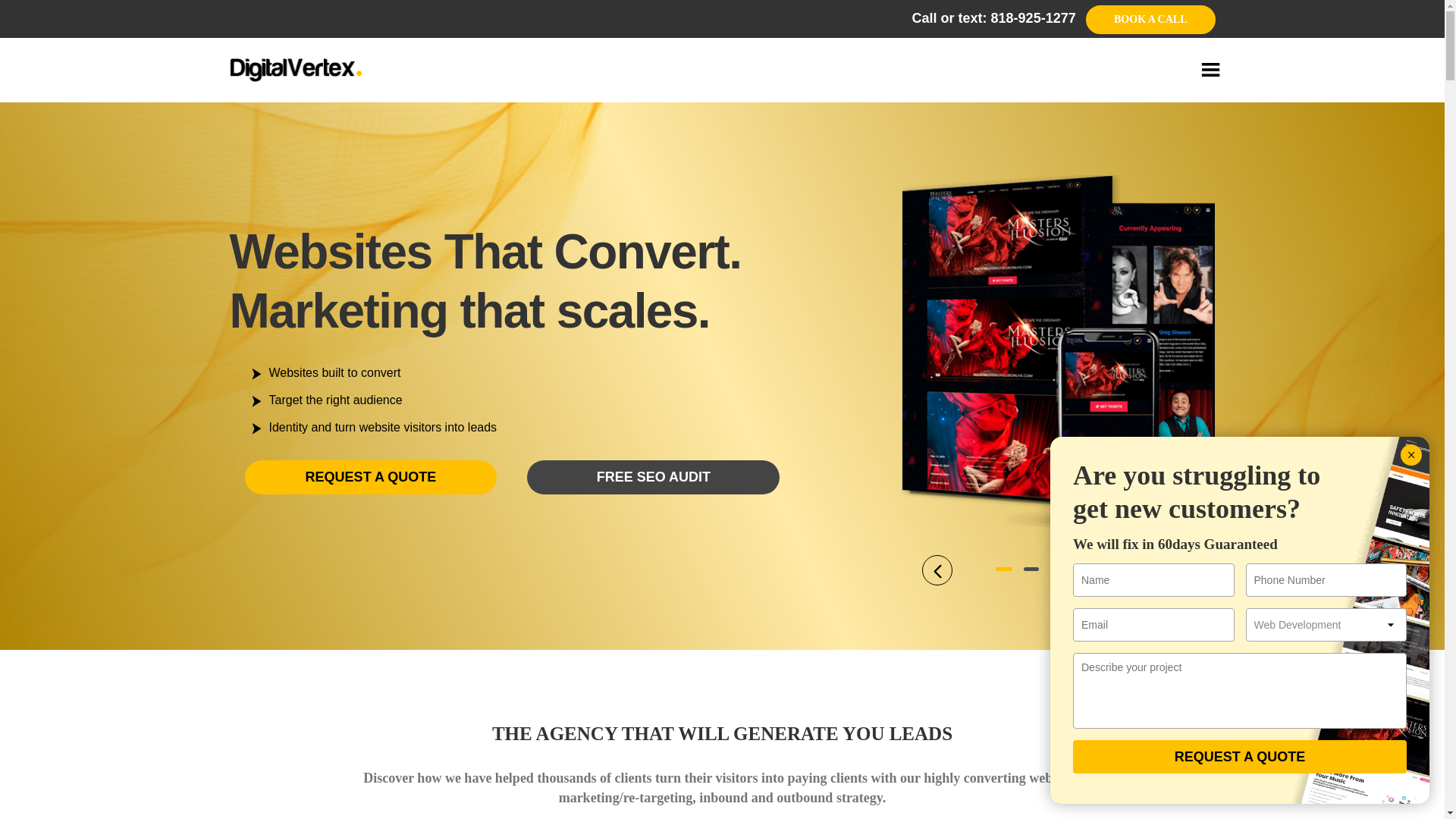 website screenshot of https://perfectseomarketing.com/