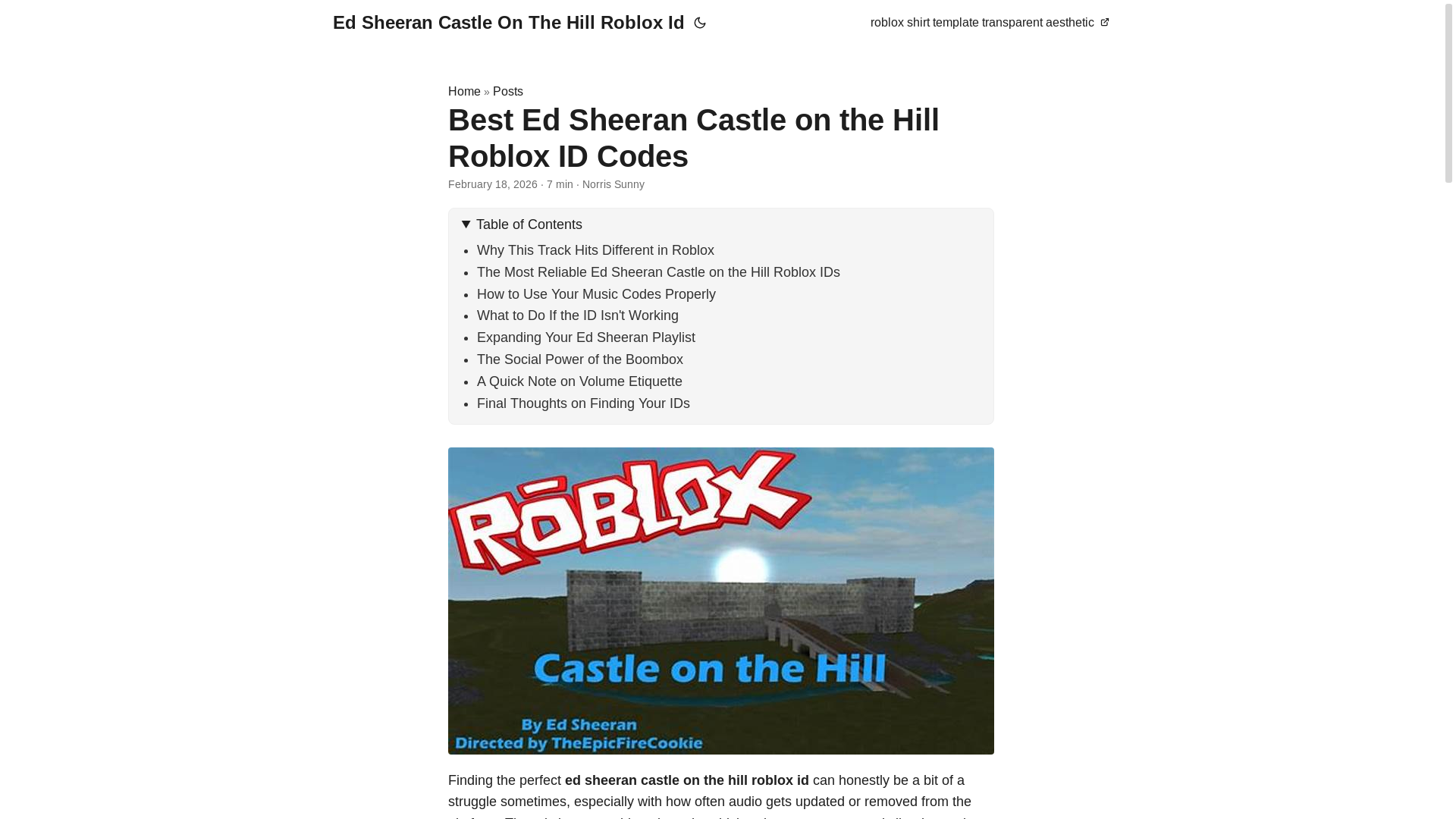 website screenshot of https://ed-sheeran-castle-on-the-hill-roblox-id.pages.dev/