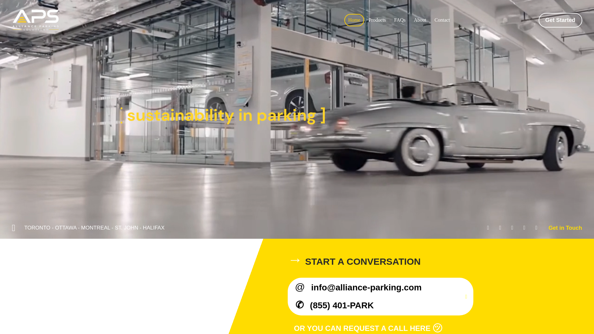 website screenshot of https://compact-parking.com/