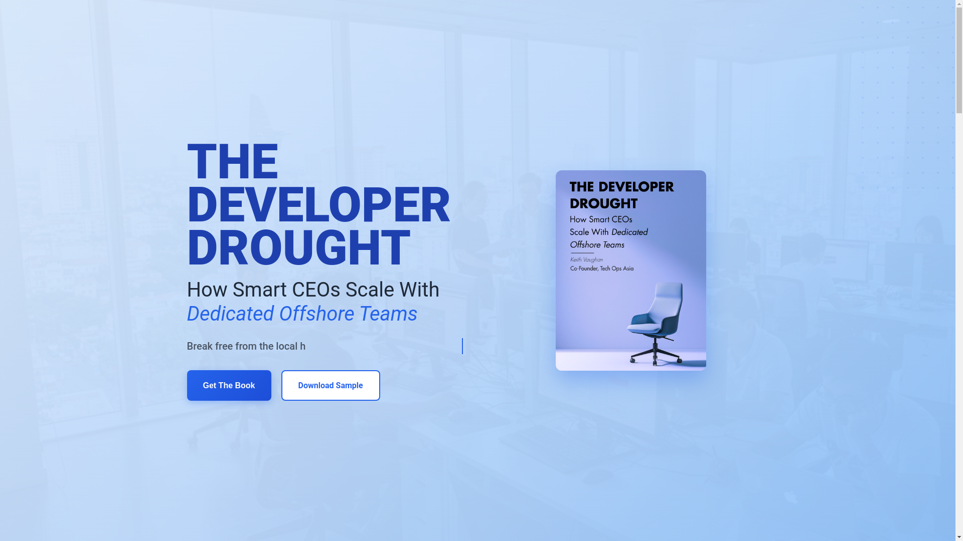 website screenshot of https://thedeveloperdrought.com/