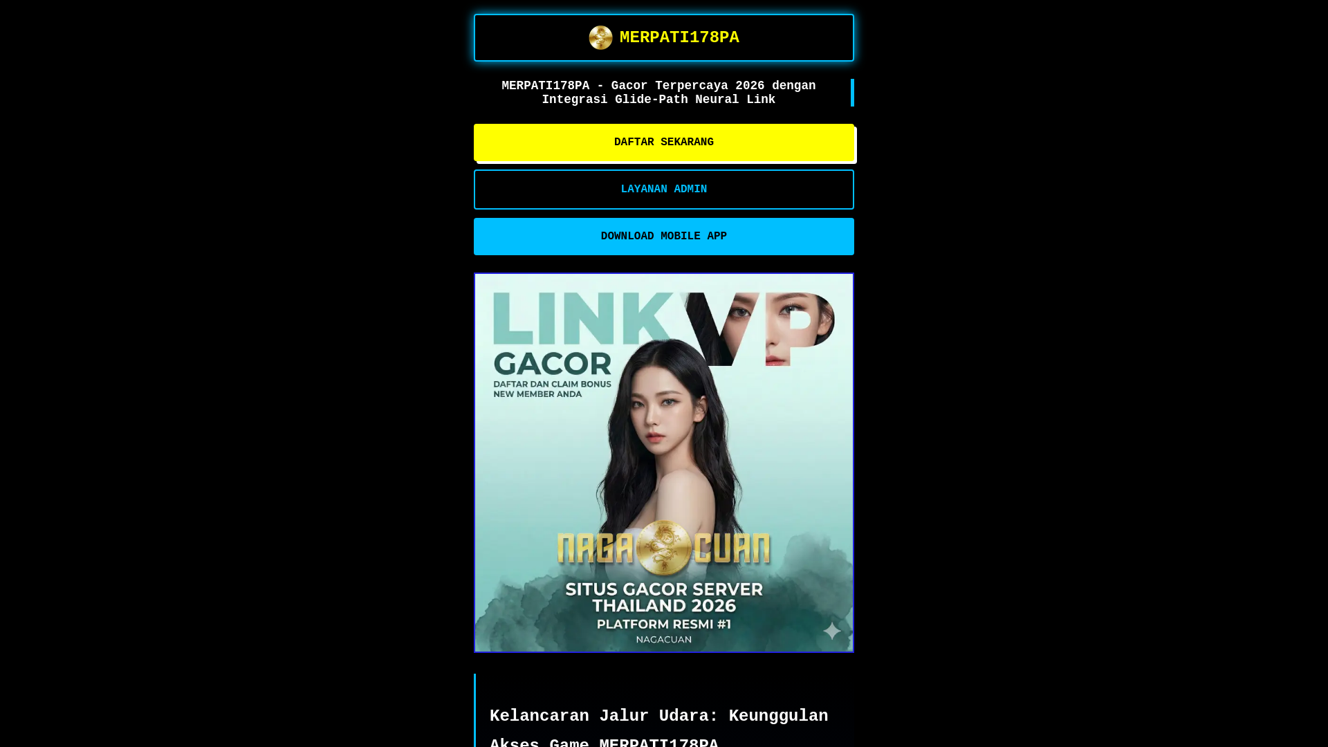 website screenshot of https://merpati178pa.site/