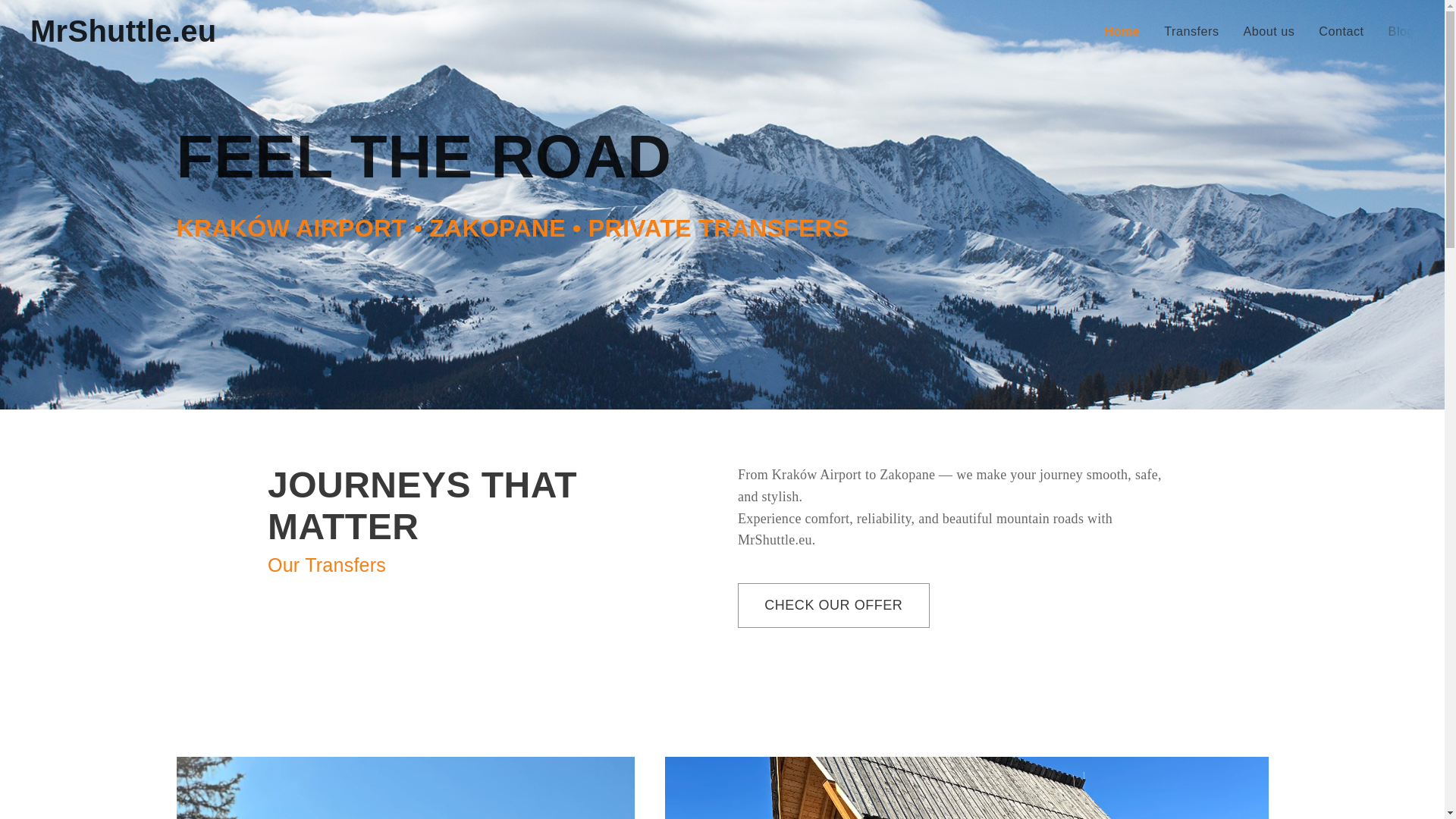 website screenshot of https://mrshuttle.eu/