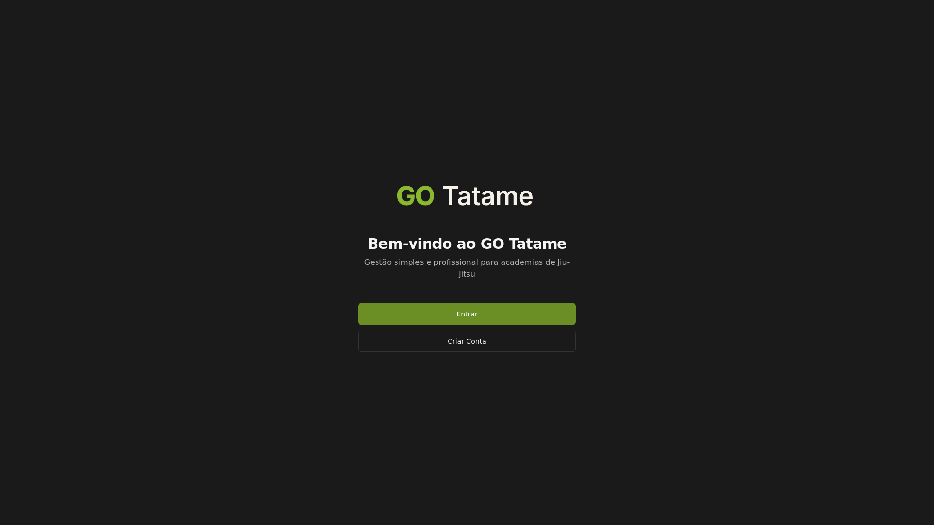 website screenshot of https://tatame-app-sandbox.pages.dev/