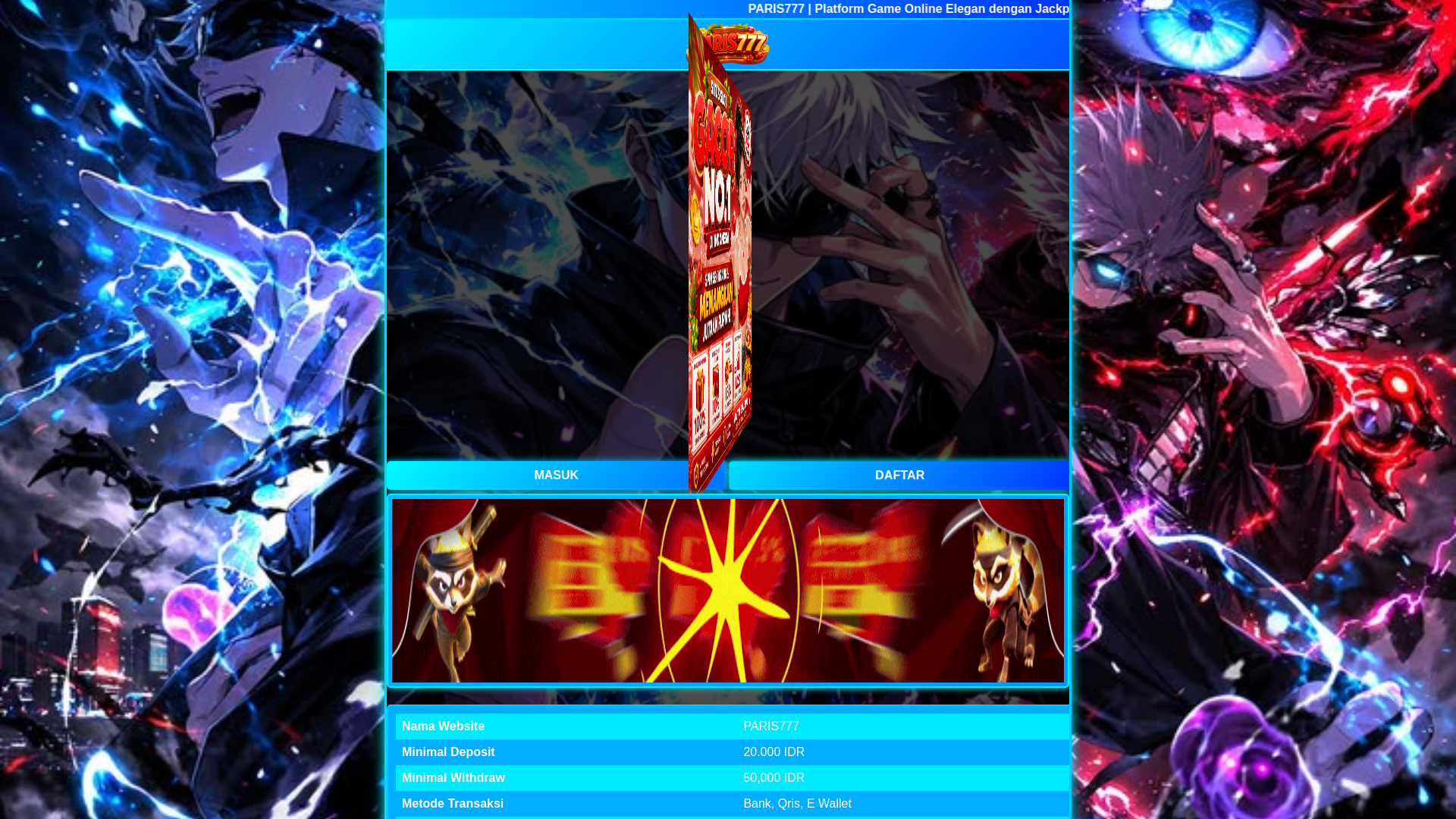website screenshot of https://parisnya777.pages.dev/