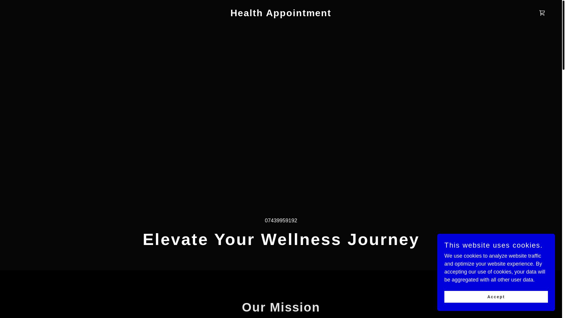 website screenshot of https://healthappointment.shop/