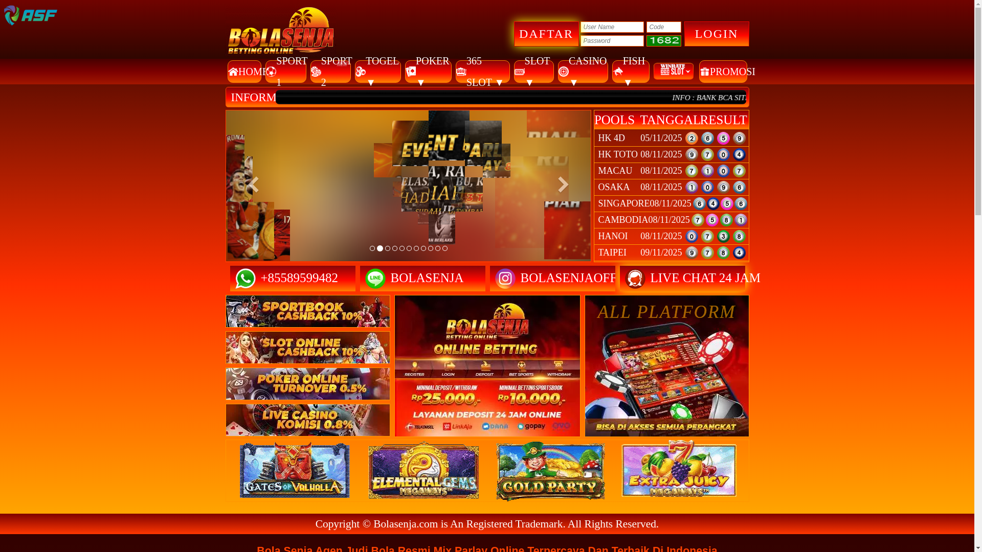 website screenshot of https://bolasenjasport.com/