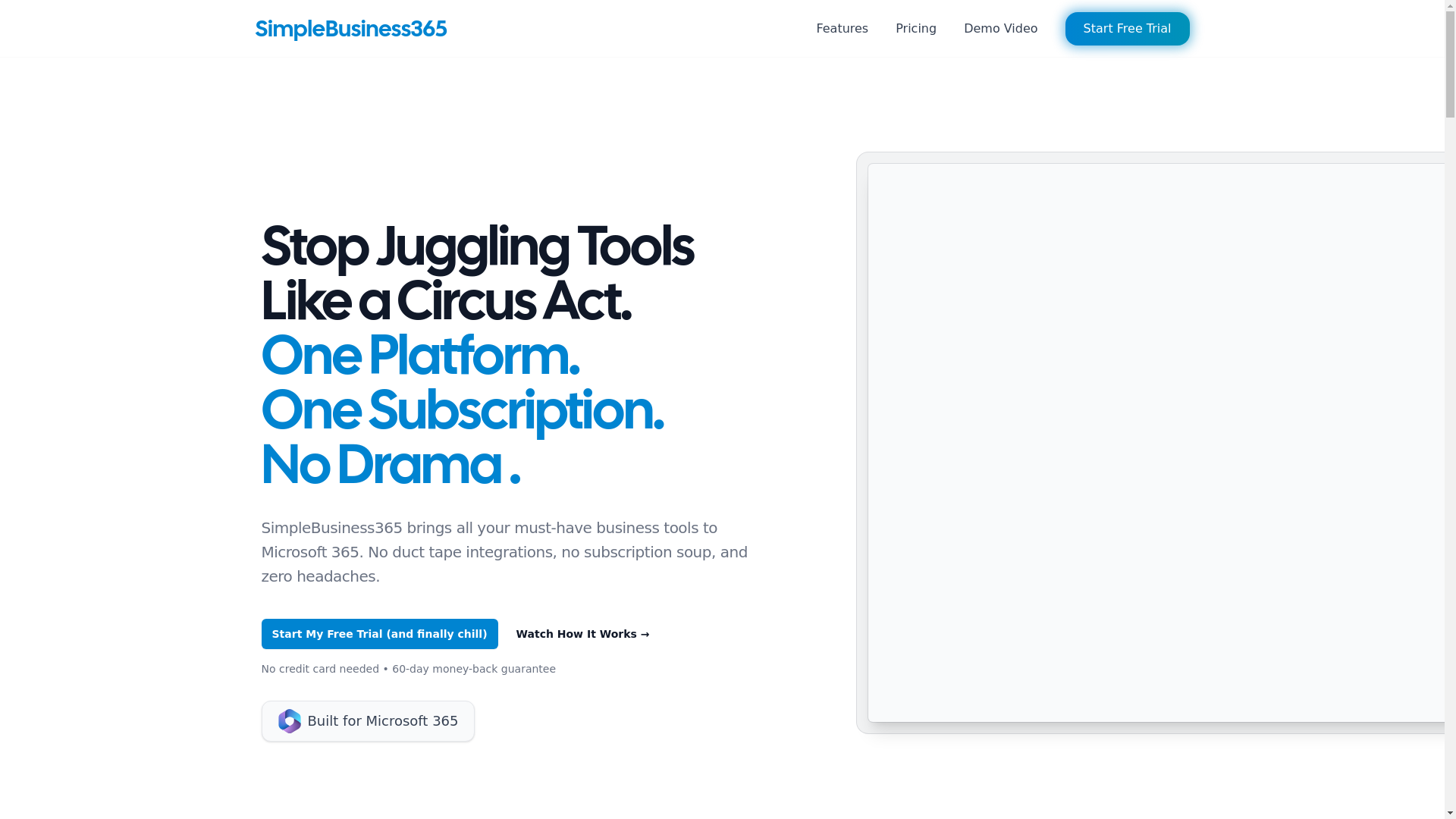 website screenshot of https://simplebusiness365-website.pages.dev/