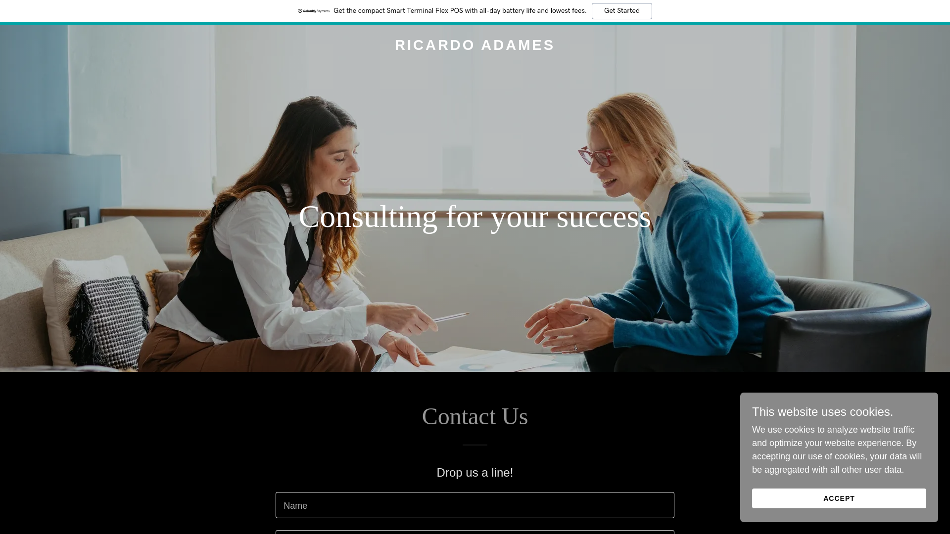 website screenshot of https://ricardoadames.com/