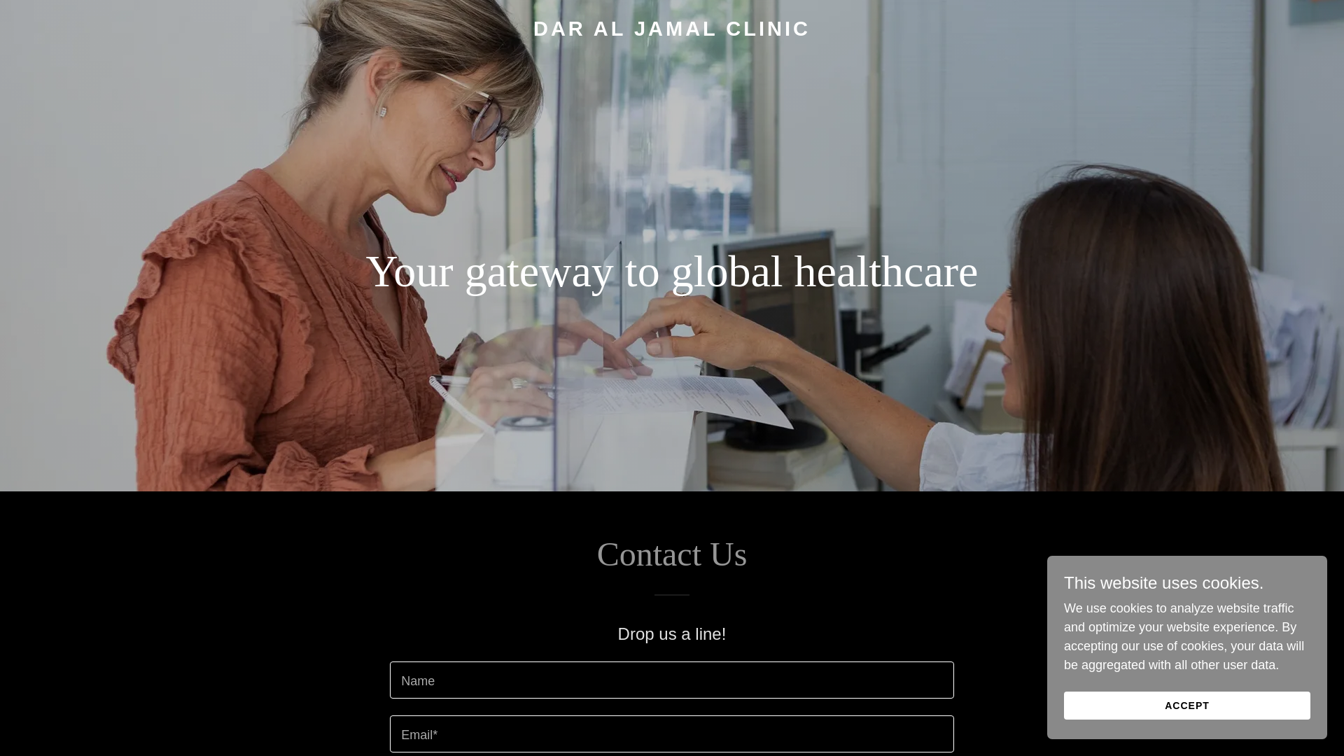 website screenshot of https://daraljamalclinic.com/