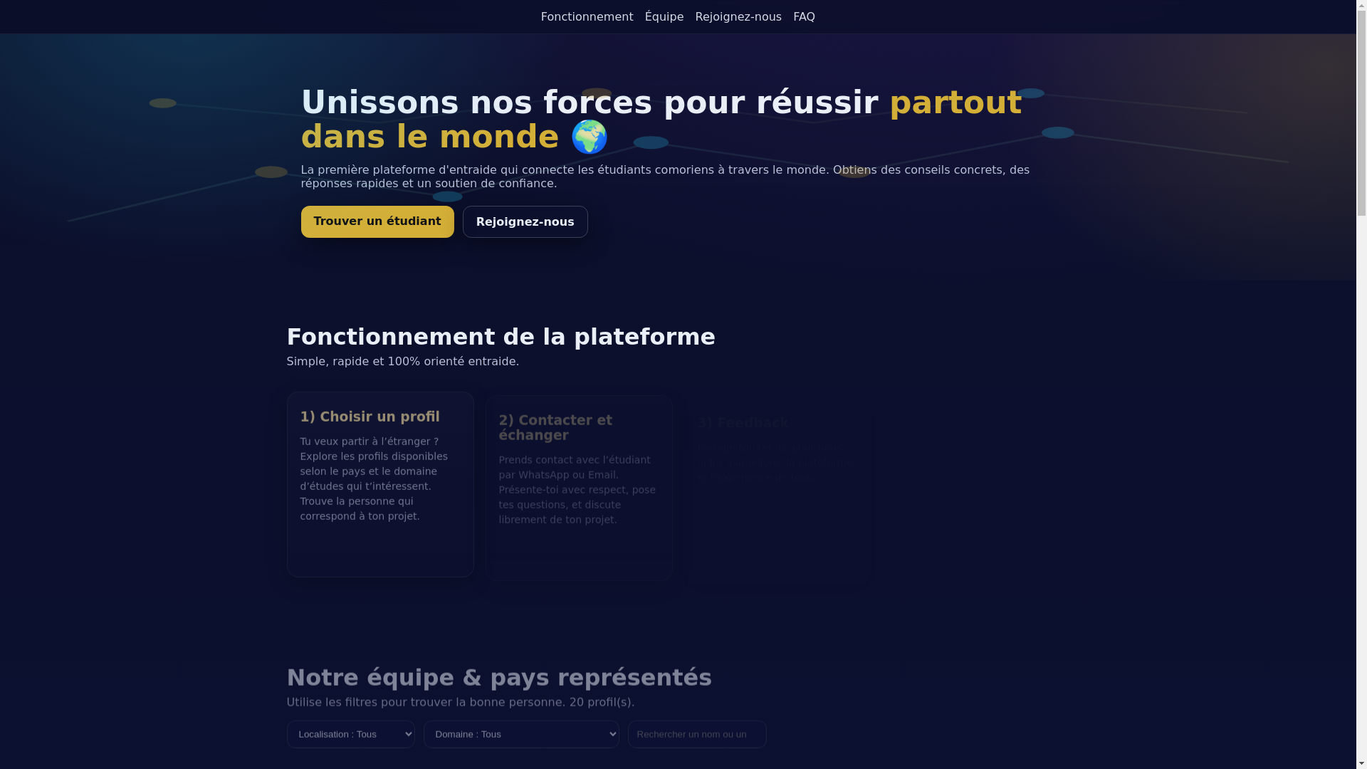 website screenshot of https://comunity-comores.com/