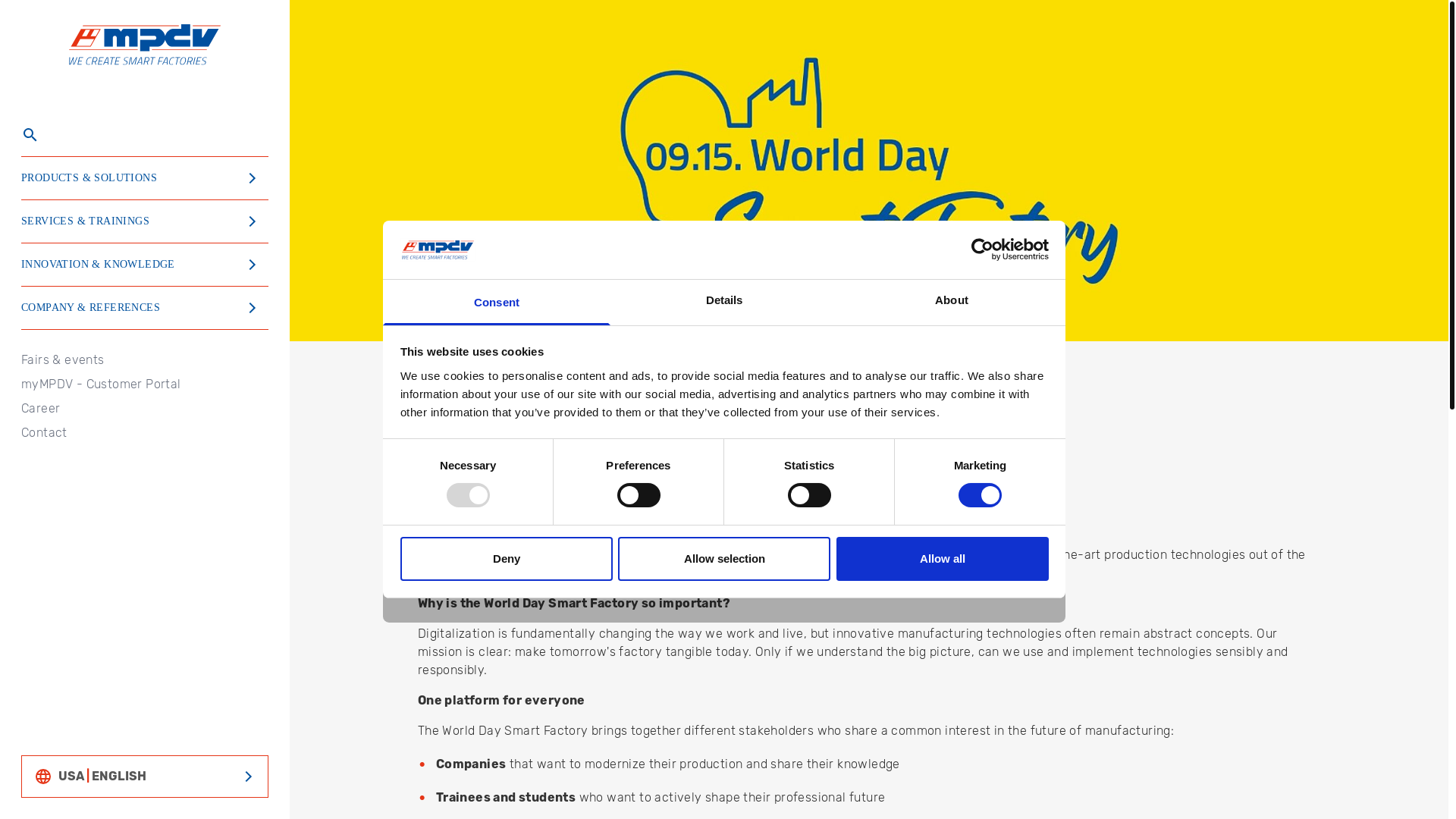 website screenshot of https://worldday-smartfactory.com/