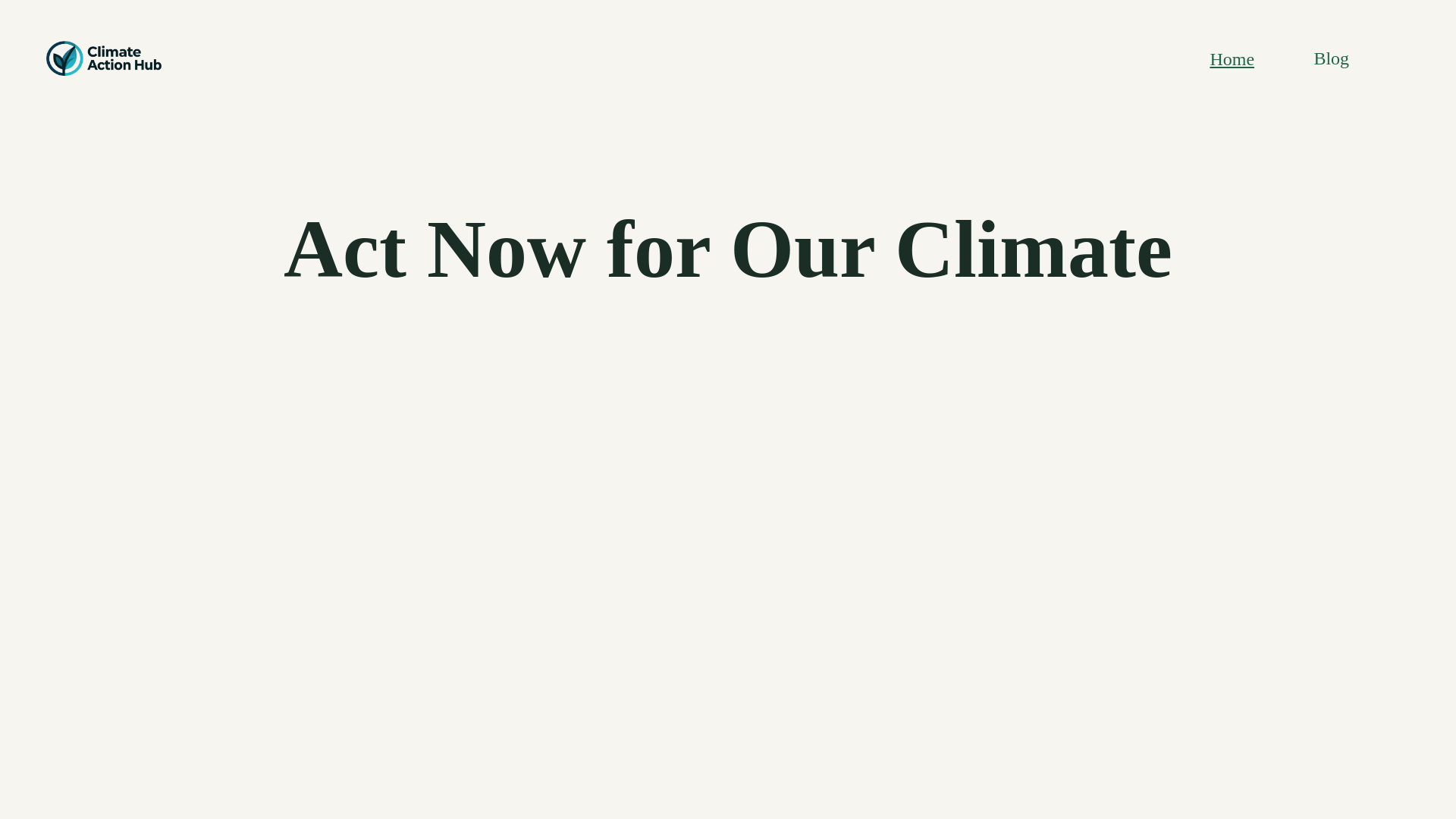 website screenshot of https://climateactionhub.online/