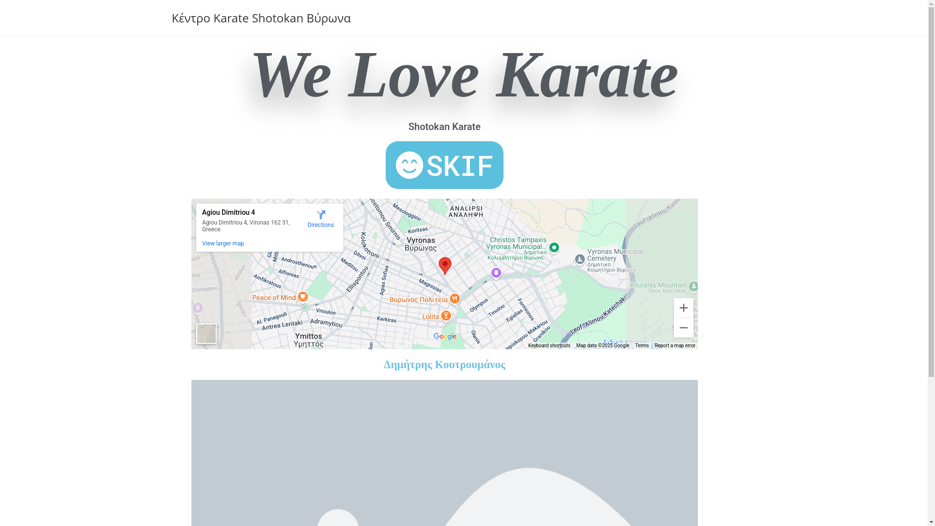website screenshot of https://karatevironas.com/