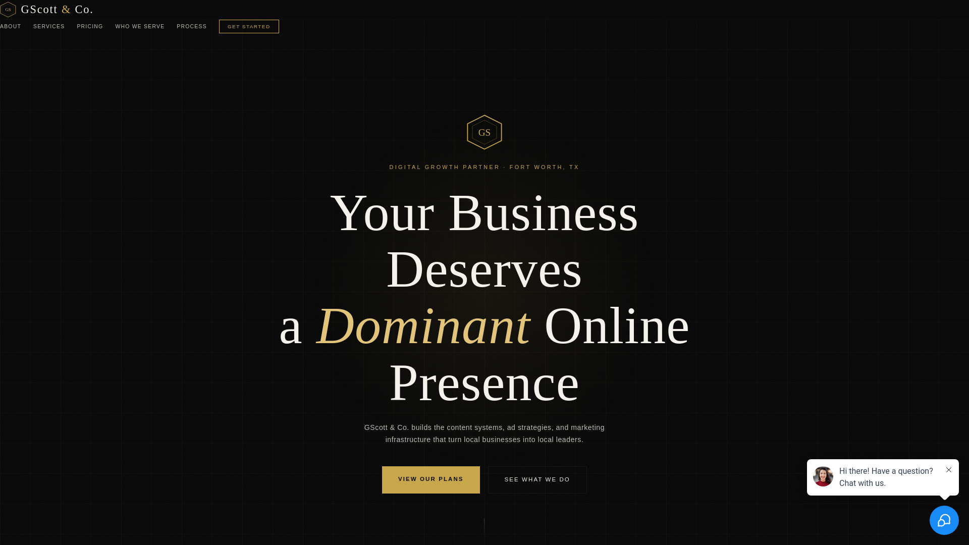 website screenshot of https://gscott.co