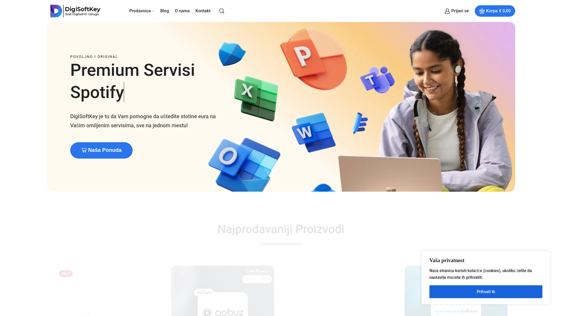 website screenshot of https://digisoftkey.co/