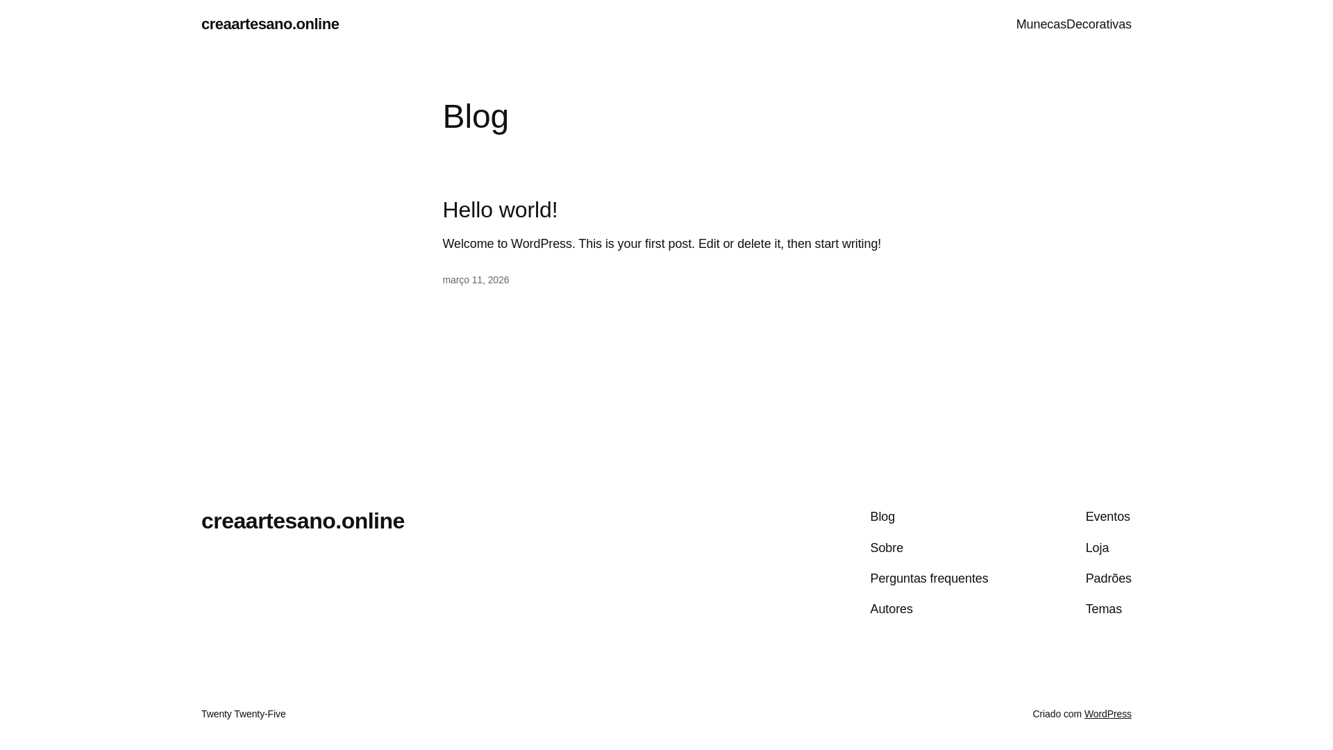 website screenshot of https://creaartesano.online/