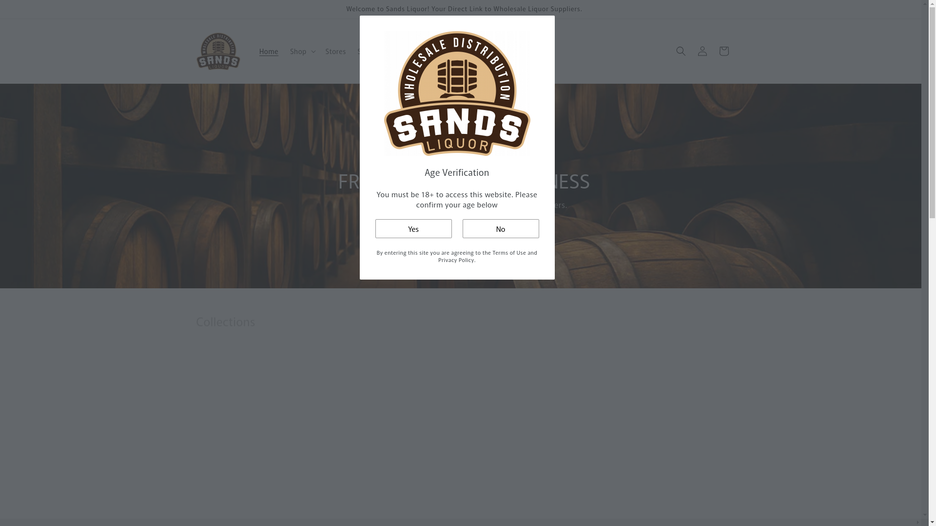 website screenshot of https://sandsliquor.com.au/