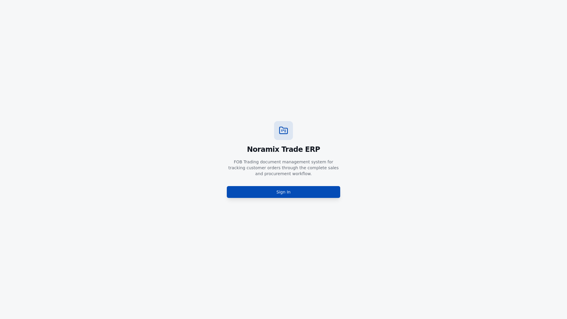 website screenshot of https://erp-noramix.com/