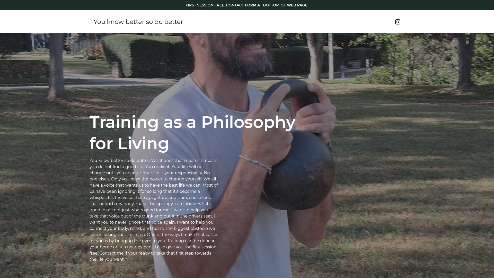 website screenshot of https://youknowbettersodobetter.com