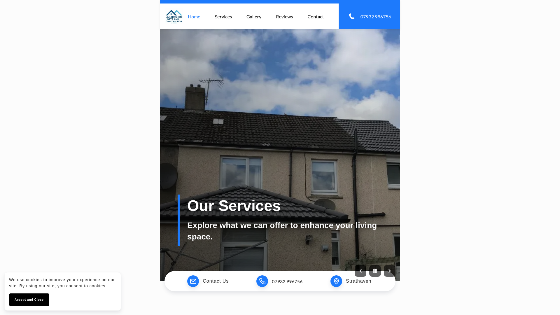 website screenshot of https://lanarkshirelofts.com/