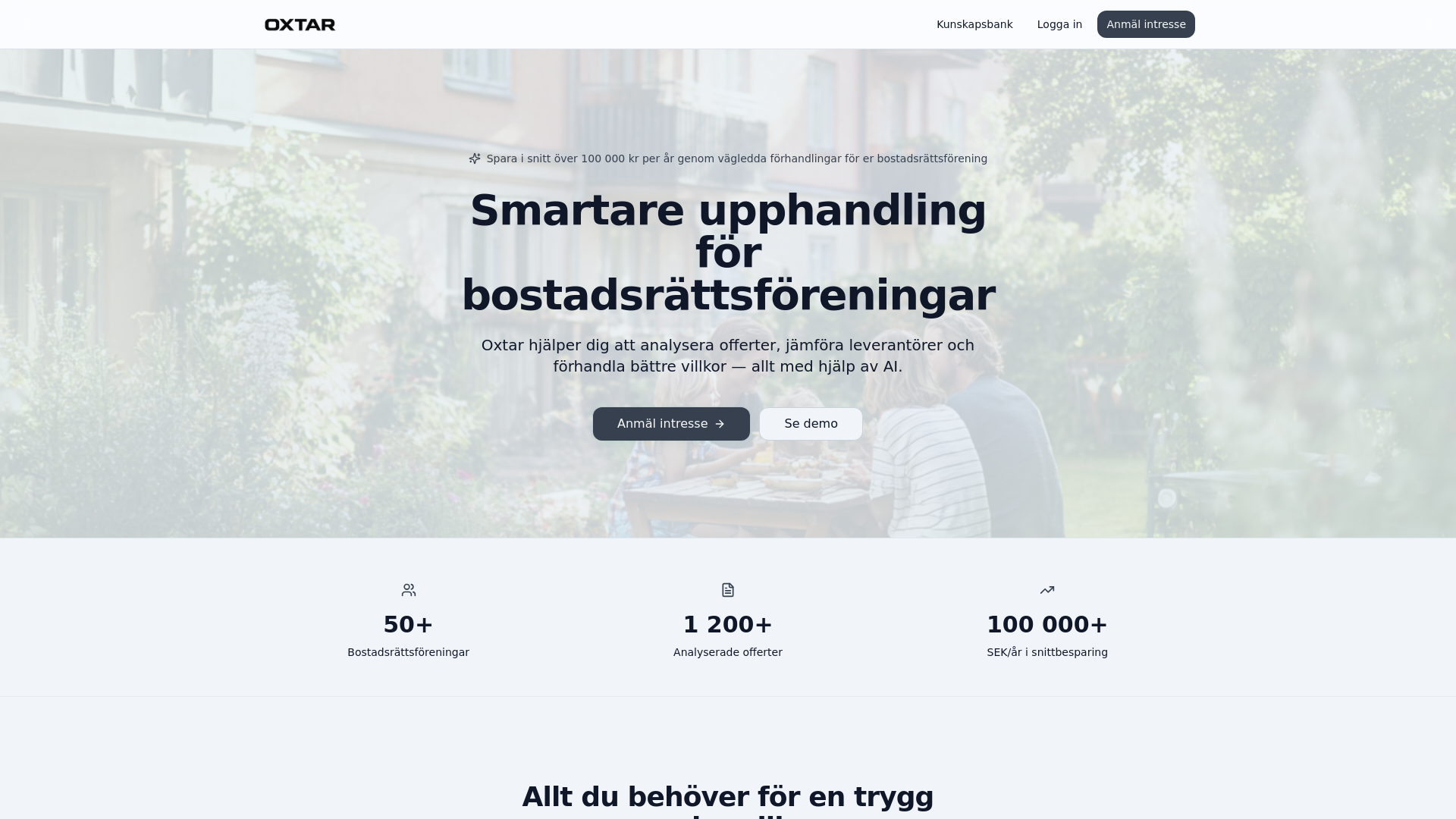 website screenshot of https://oxtar.app/