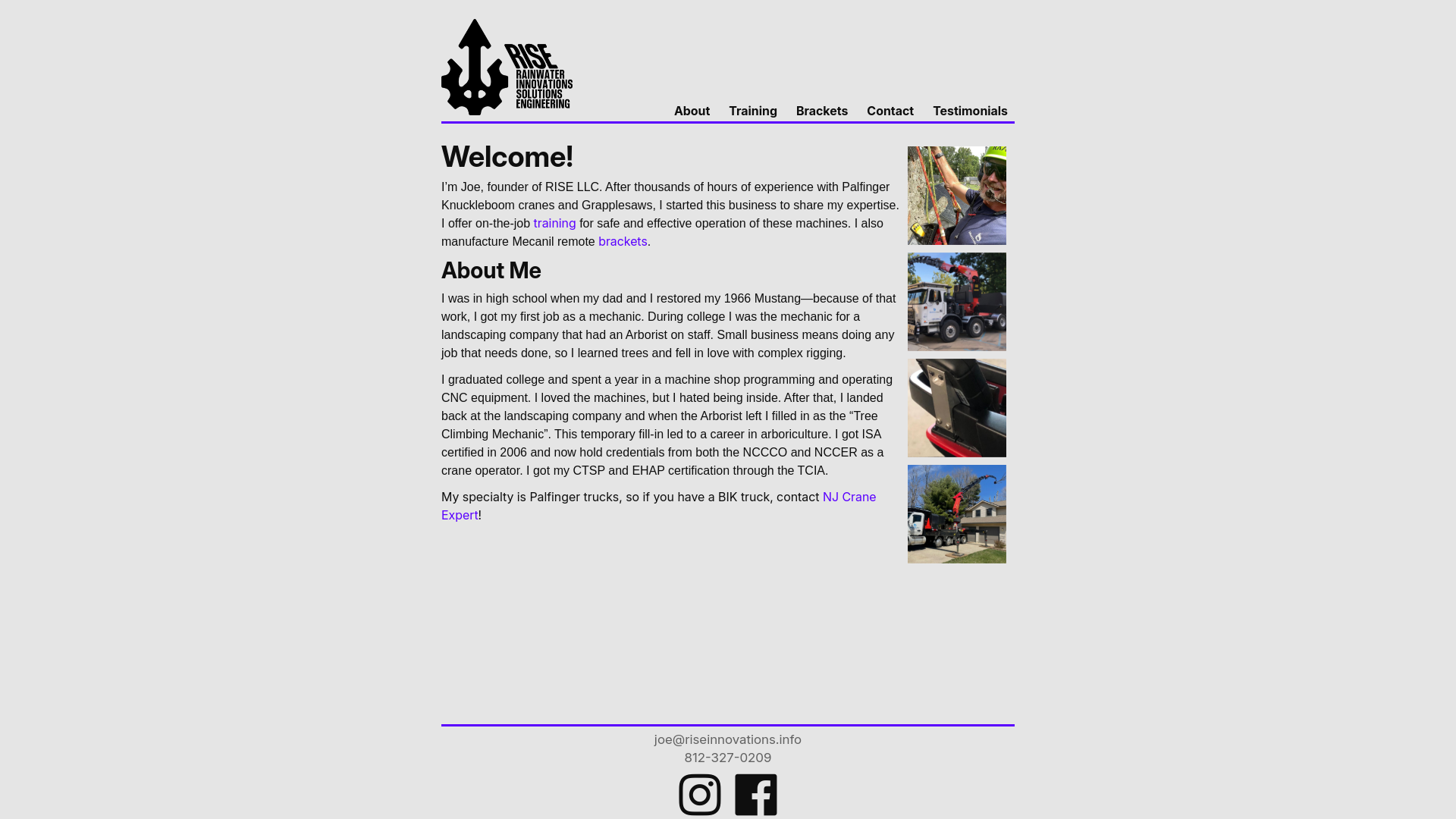website screenshot of https://mecaniltraining.com/
