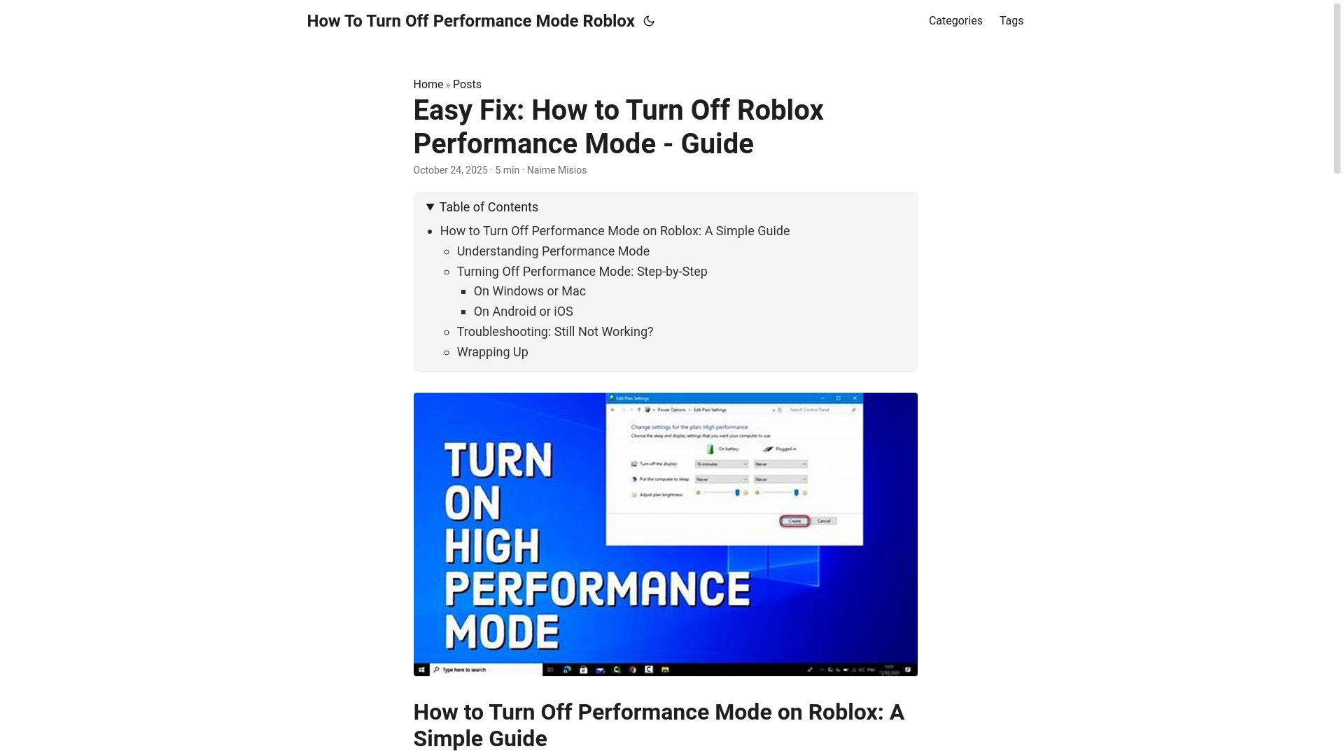 website screenshot of https://how-to-turn-off-performance-mode-roblox.pages.dev/
